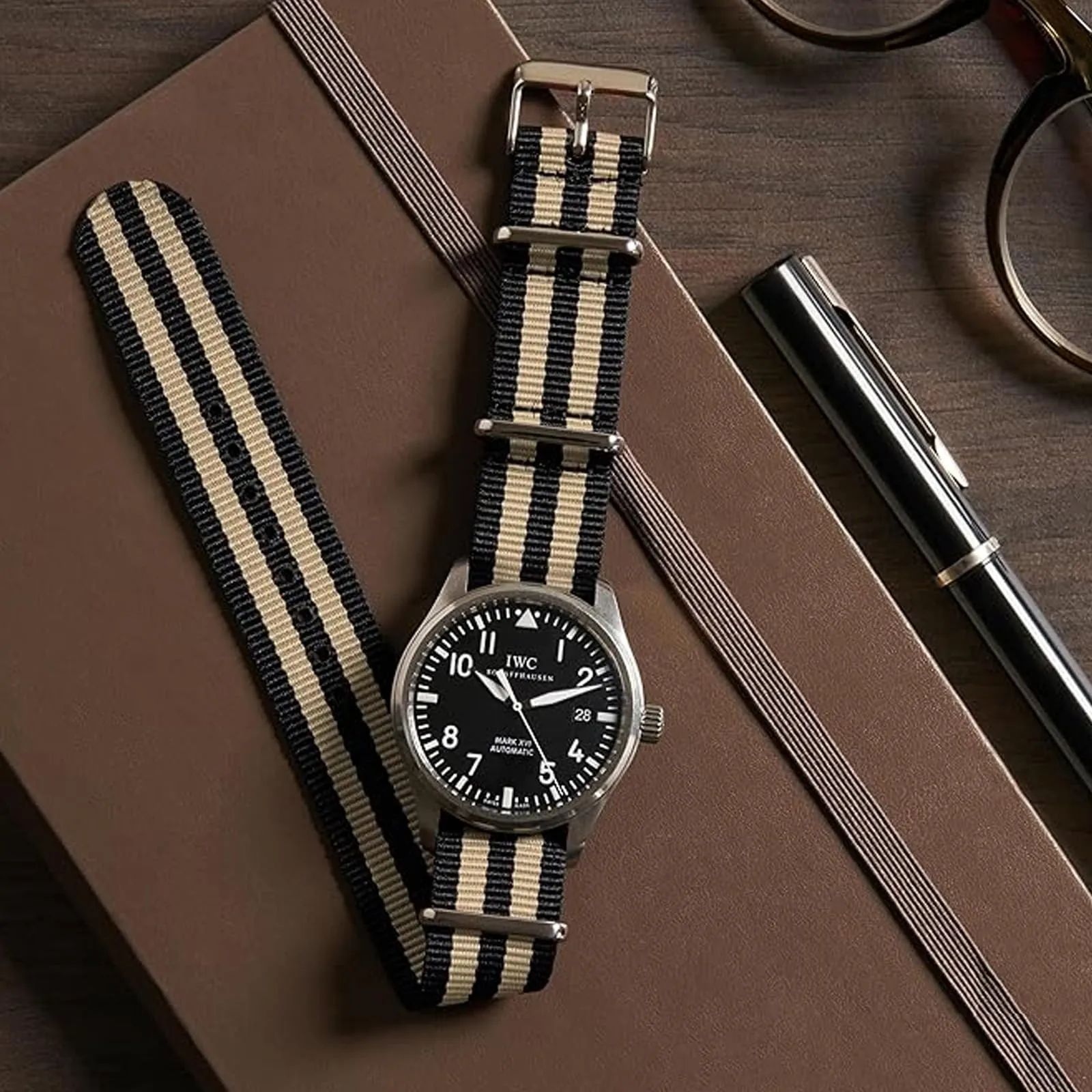 Natos.com - Cinturino NATO per Orologio in Nylon Militare G10, Uomo e Donna, Fibbia in Acciaio Inossidabile - 18mm 20mm 22mm - immagine 5