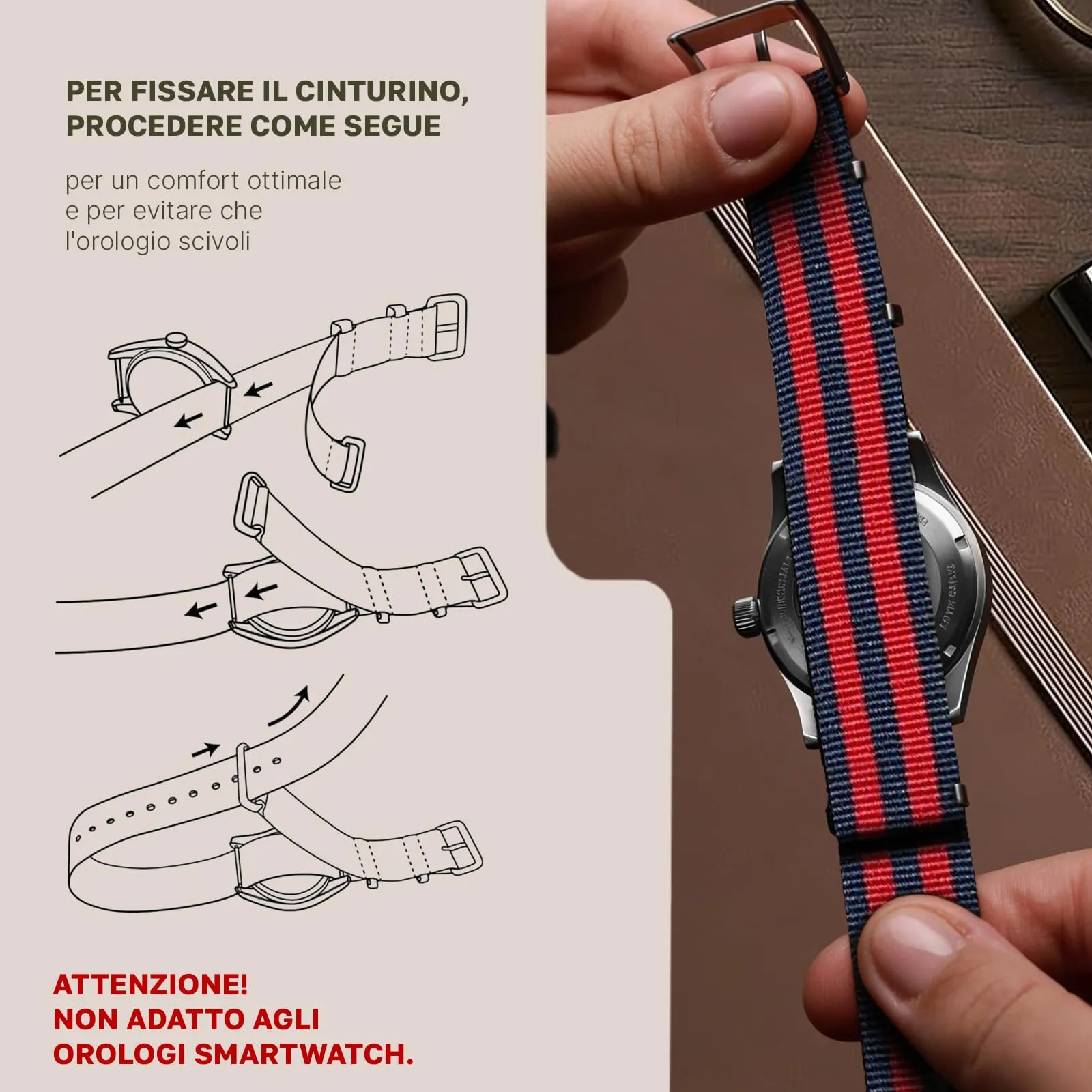 Natos.com - Cinturino NATO per Orologio in Nylon Militare G10, Uomo e Donna, Fibbia in Acciaio Inossidabile - 18mm 20mm 22mm - immagine 7