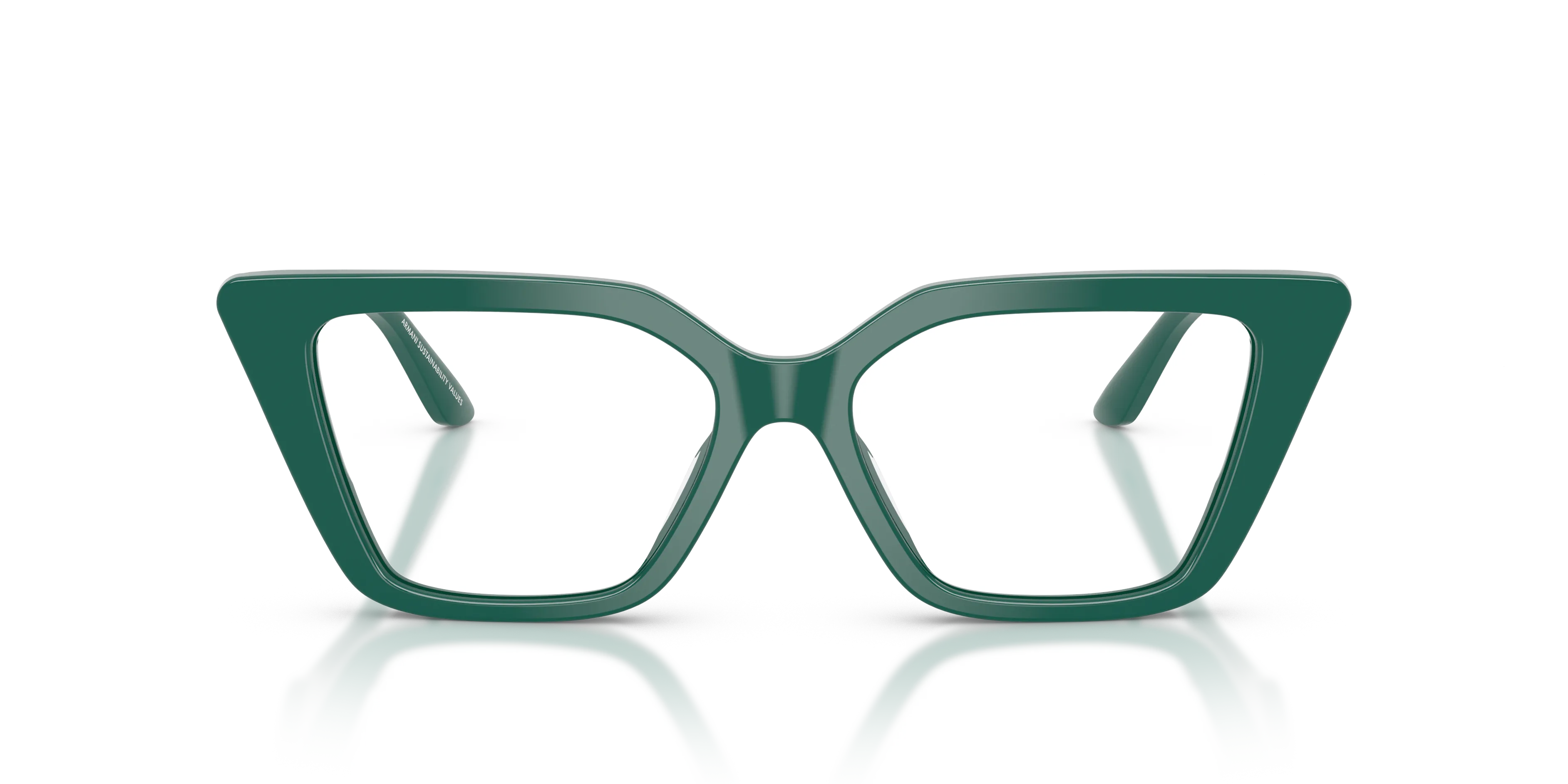 Emporio Armani EA3273U 6324 Montature da vista Acetato Verde Cat Eye Normale - immagine 3