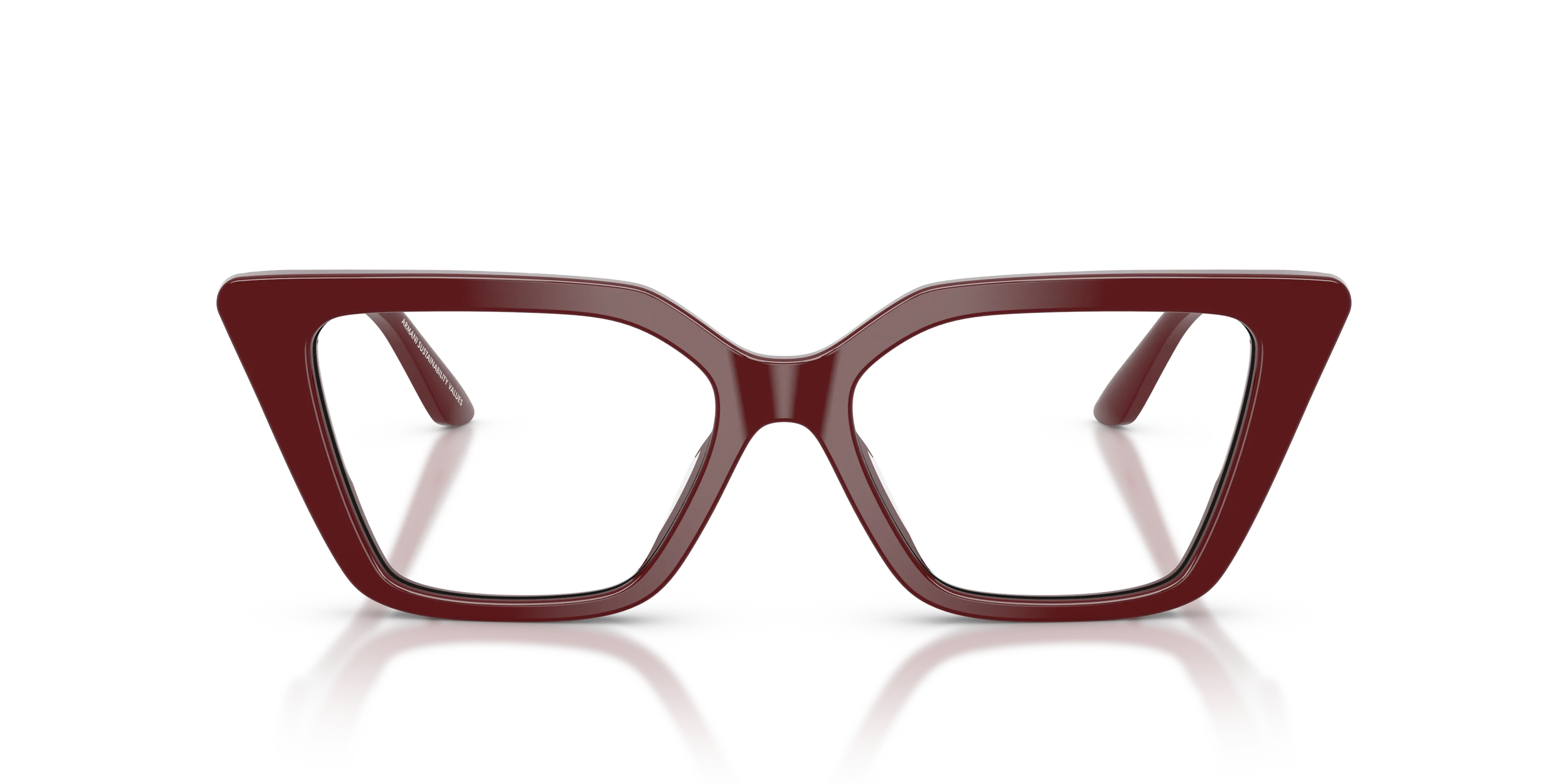 Emporio Armani EA3273U 6323 Montature da vista Acetato Rosso Cat Eye Normale - immagine 3