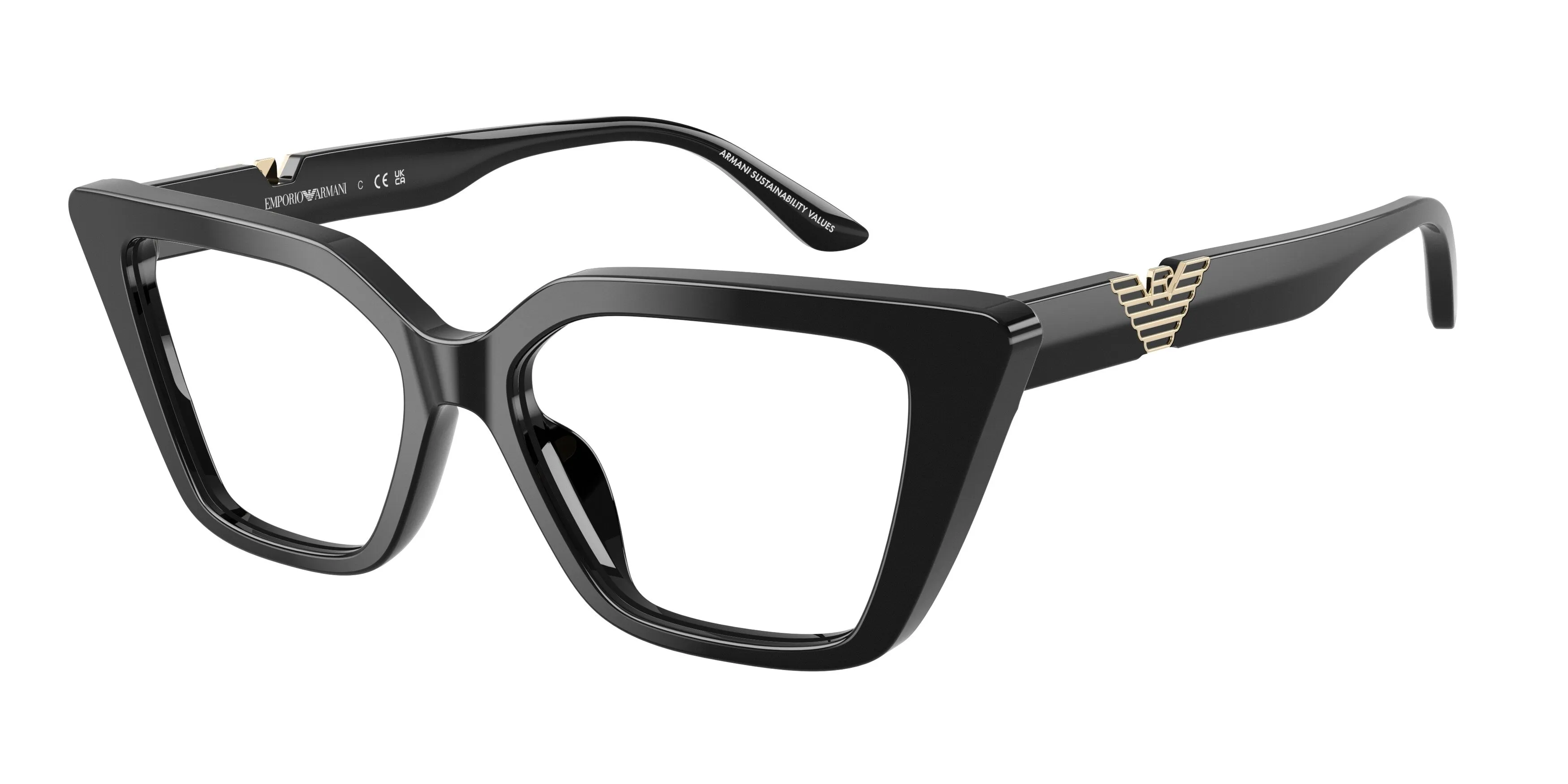 Emporio Armani EA3273U 5017 Montature da vista Acetato Nero Cat Eye Normale - immagine 1