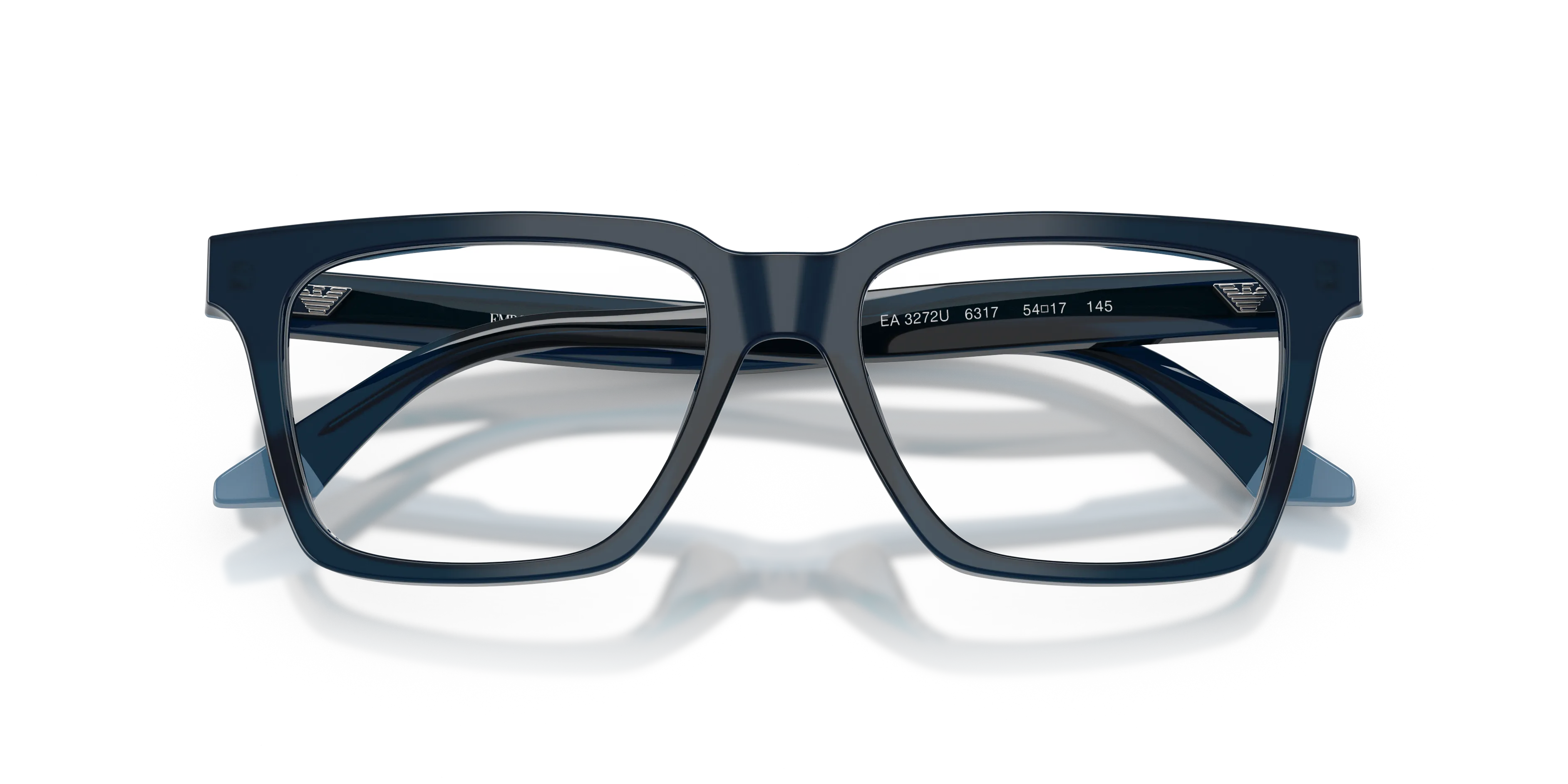 Emporio Armani EA3272U 6317 Montature da vista Acetato Blu Squadrata Normale - immagine 2
