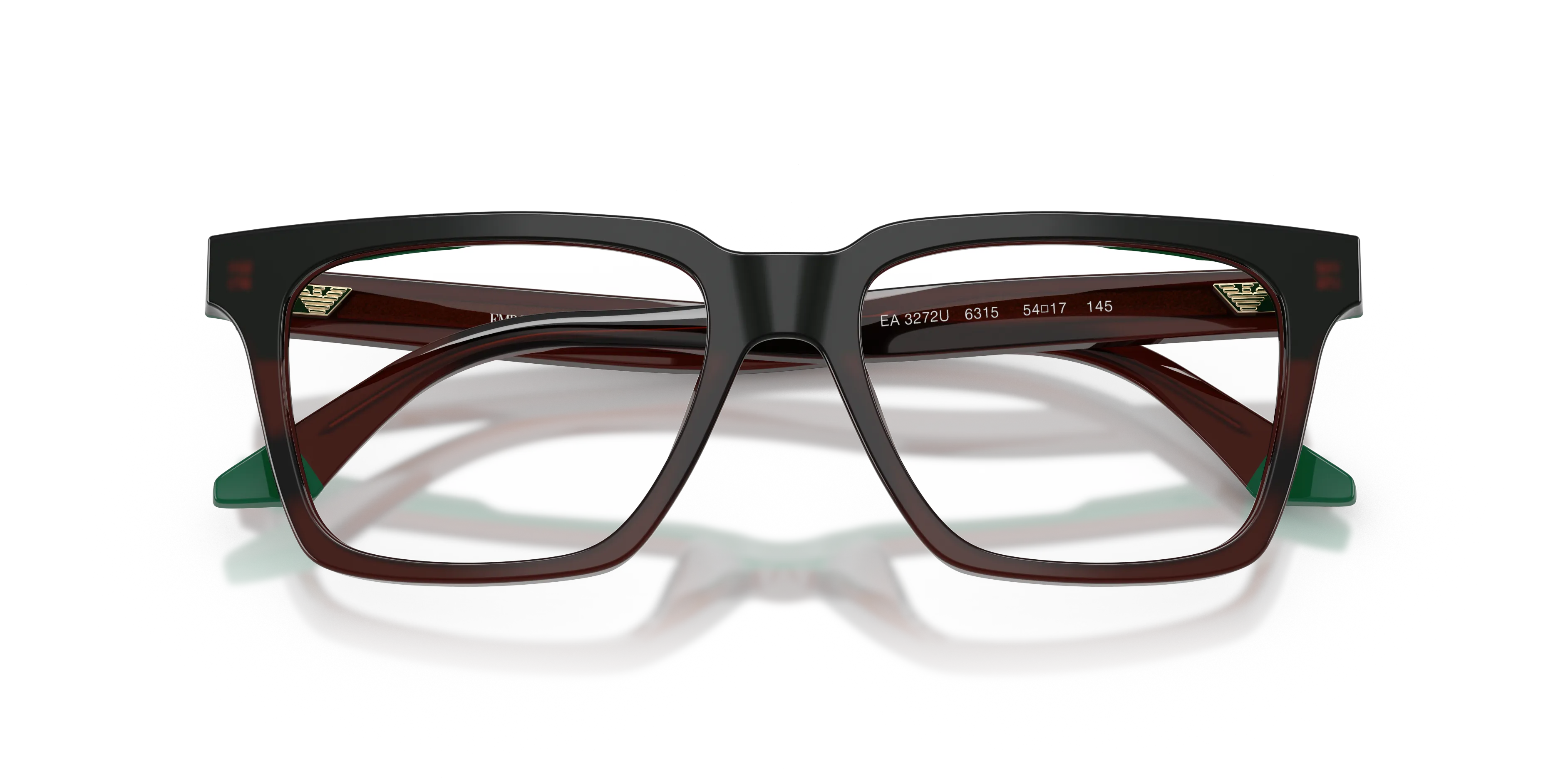 Emporio Armani EA3272U 6315 Montature da vista Acetato Marrone Squadrata Normale - immagine 2