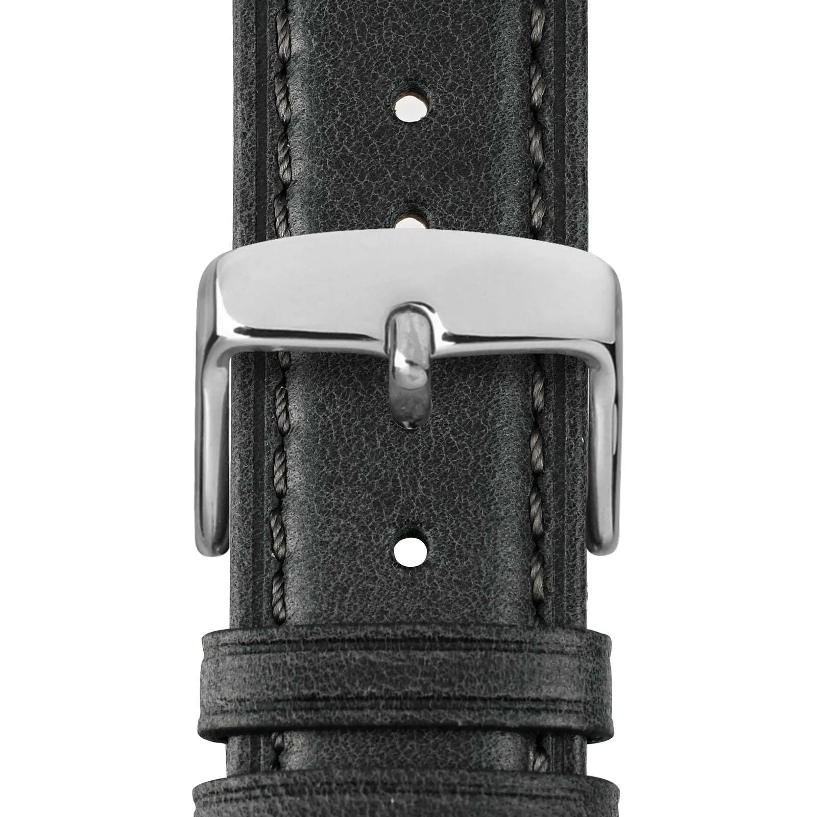 WOCCI 18mm Vintage Cinturino Orologio in Pelle con Fibbia Argento, Cinturino di Ricambio (Grigio Scuro) - immagine 9