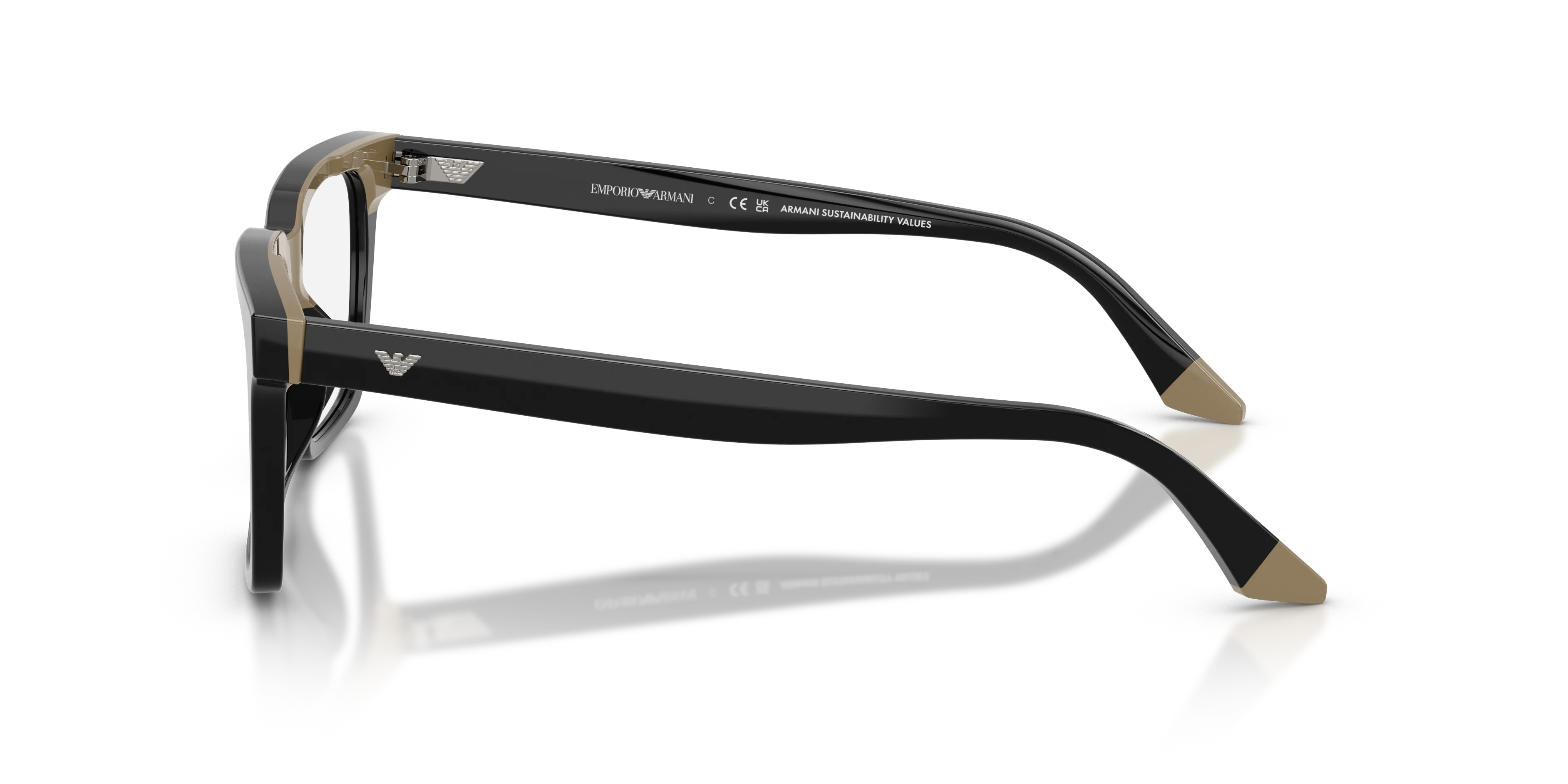 Emporio Armani EA3272U 6313 Montature da vista Acetato Nero Squadrata Normale - immagine 4