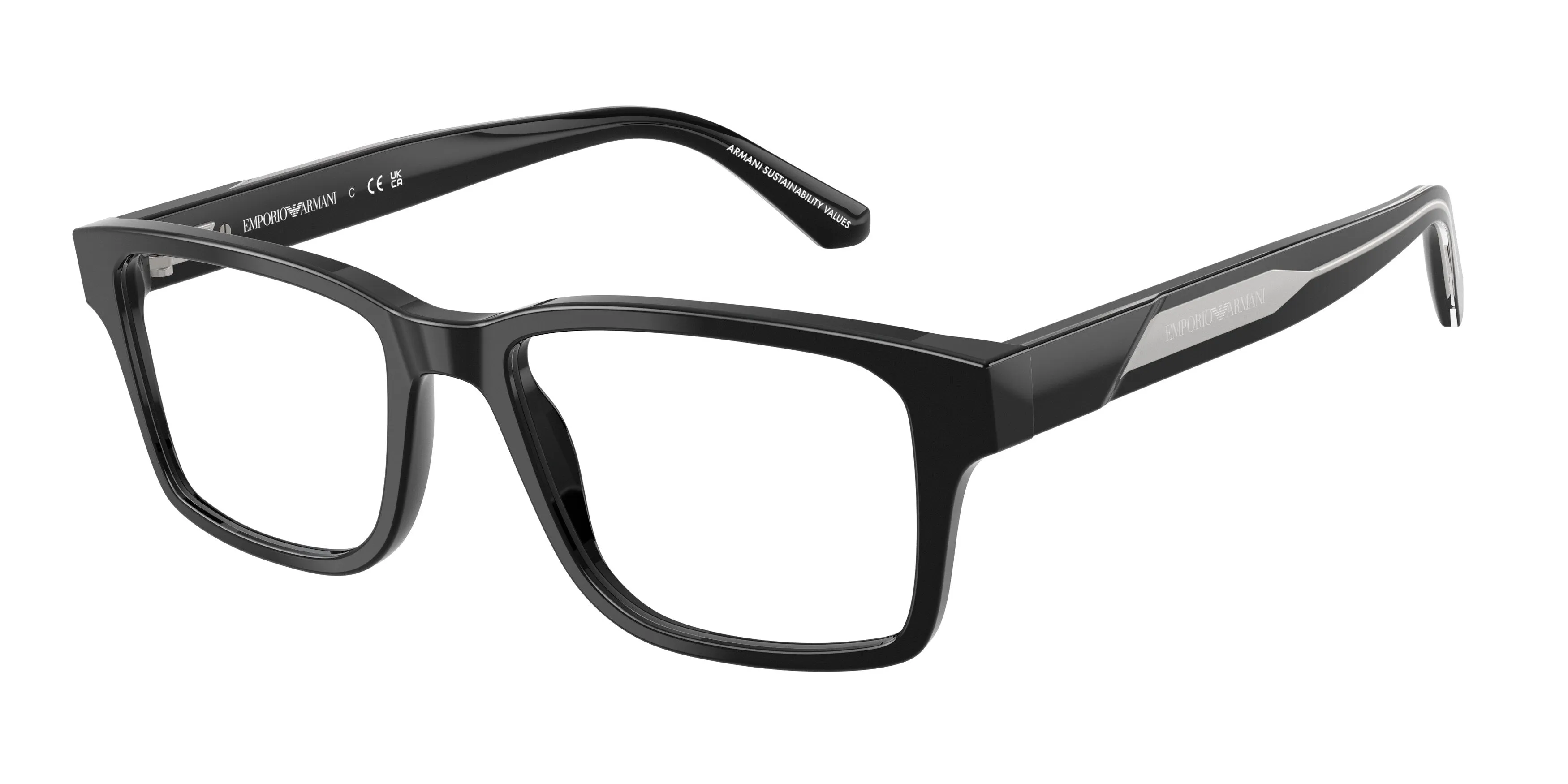 Emporio Armani EA3271 5017 Montature da vista Acetato Nero Squadrata Normale - immagine 1
