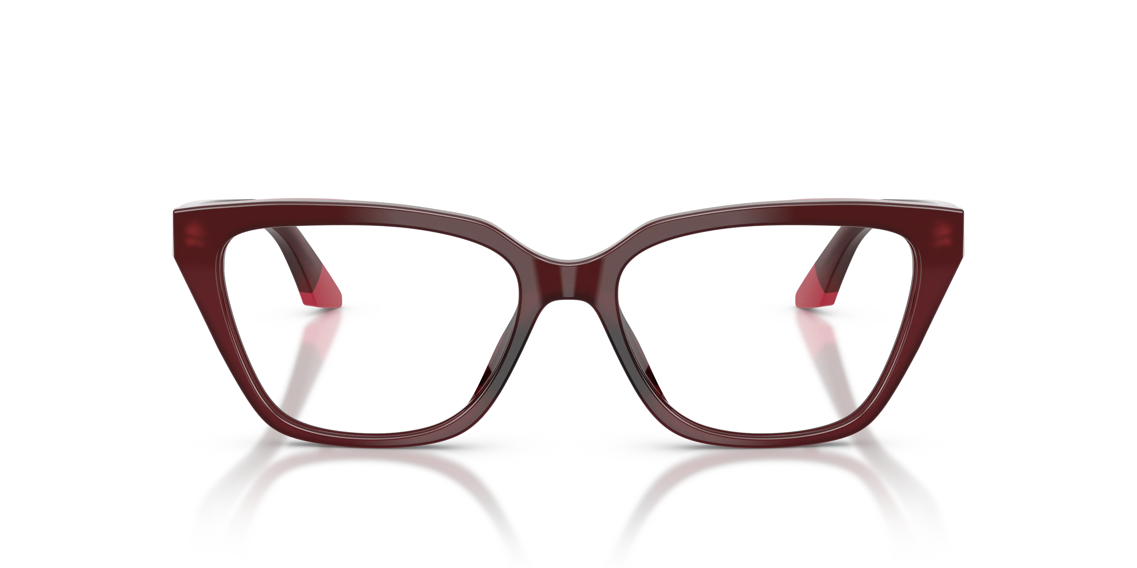 Emporio Armani EA3270U 6320 Montature da vista Acetato Rosso Cat Eye Normale - immagine 3