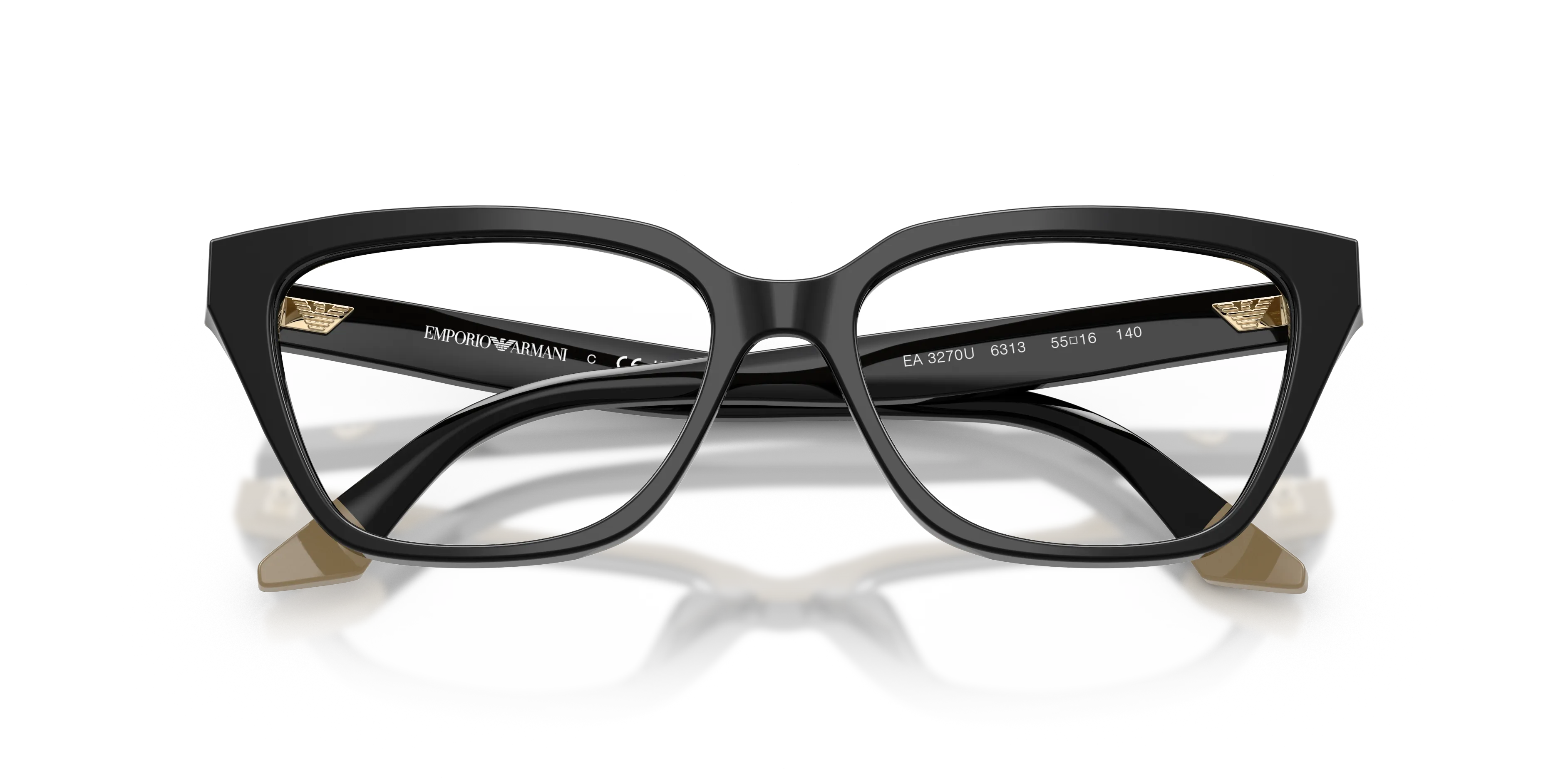 Emporio Armani EA3270U 6313 Montature da vista Acetato Nero Cat Eye Normale - immagine 2