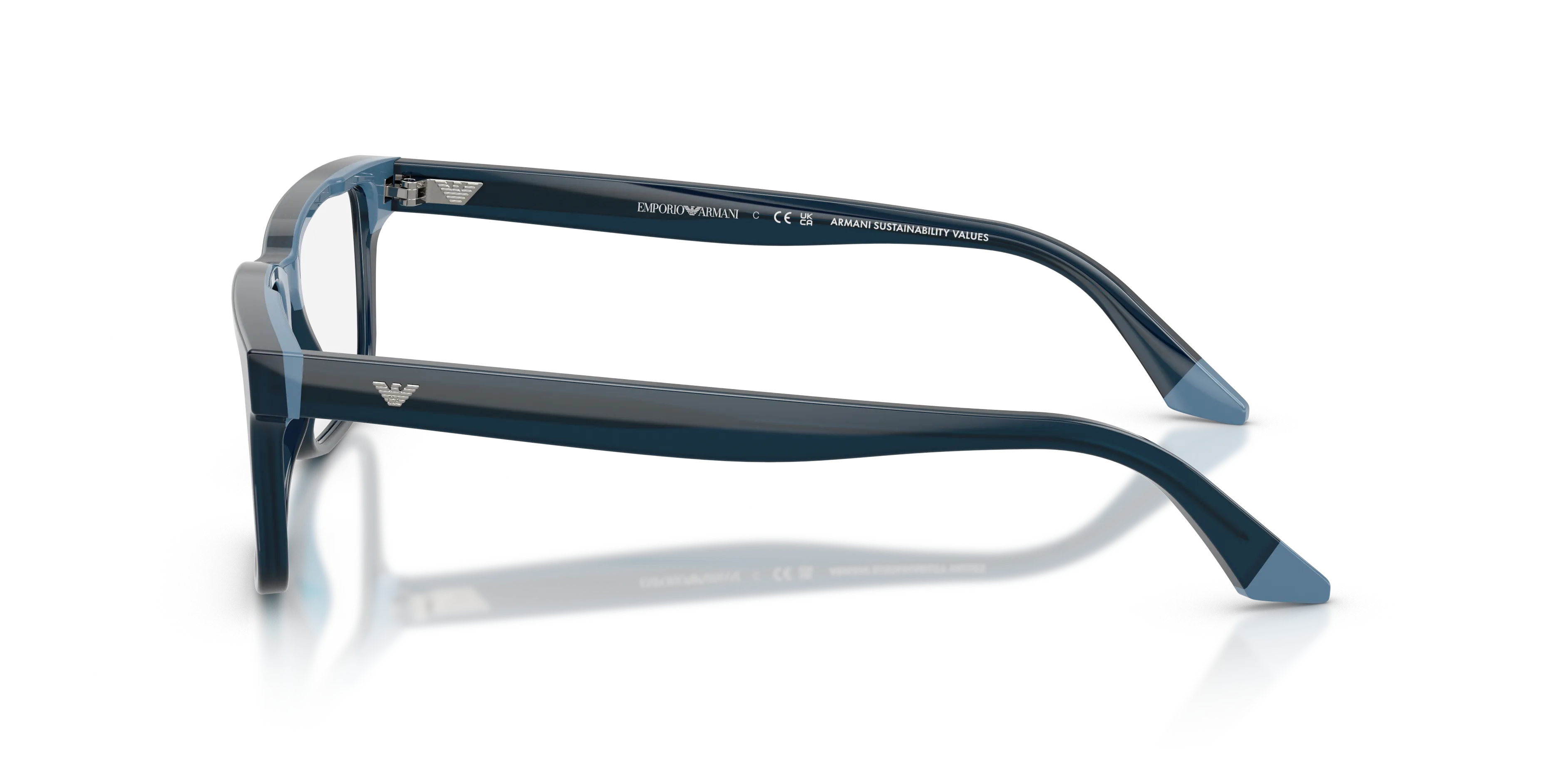 Emporio Armani EA3269 6317 Montature da vista Acetato Blu Squadrata Normale - immagine 4