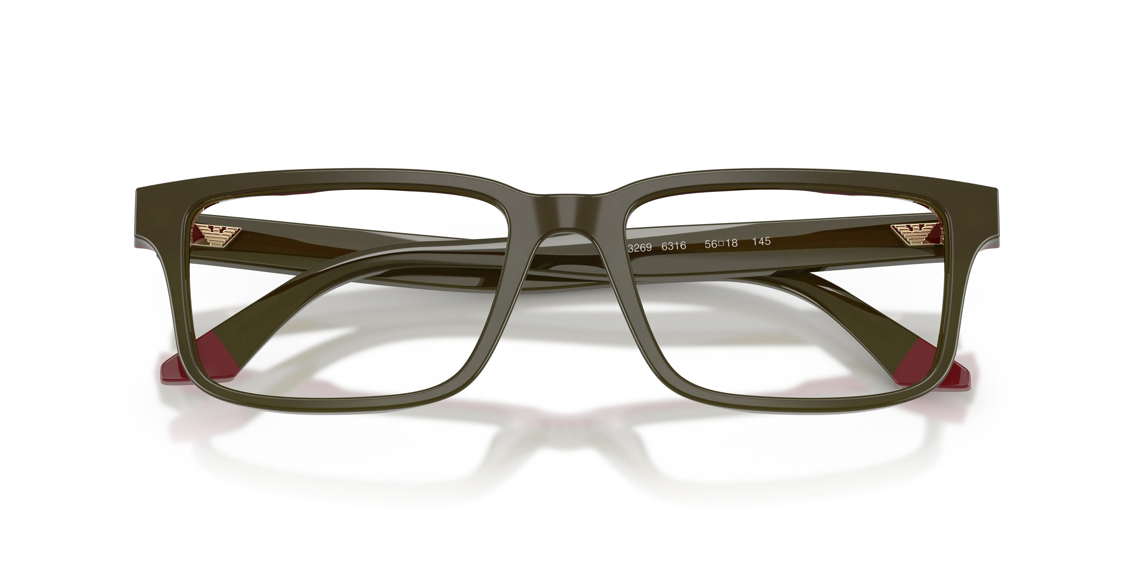 Emporio Armani EA3269 6316 Montature da vista Acetato Verde Squadrata Normale - immagine 2