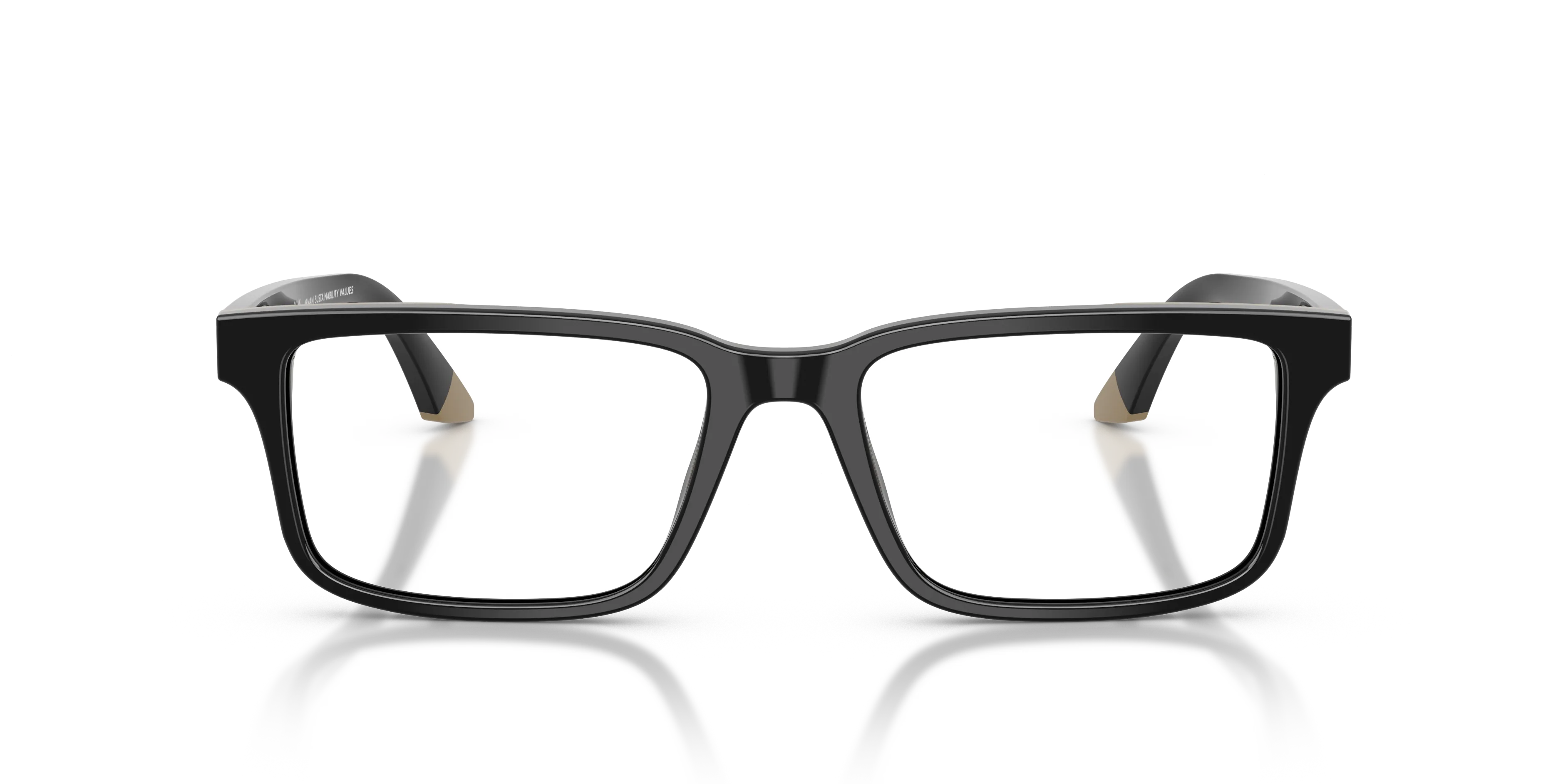 Emporio Armani EA3269 6313 Montature da vista Acetato Nero Squadrata Normale - immagine 3