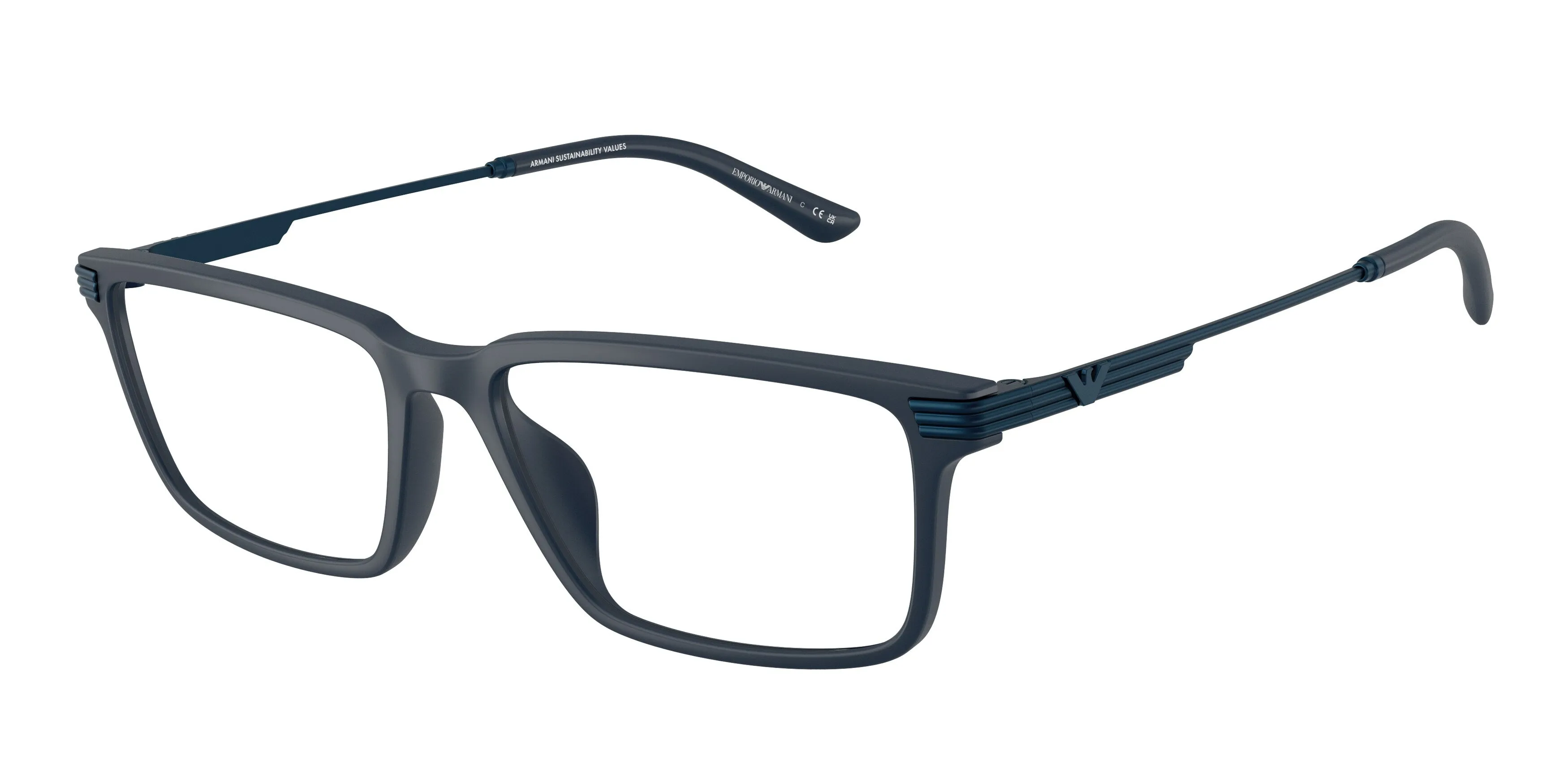 Emporio Armani EA3268U 6185 Montature da vista Iniettato Blu Squadrata Normale - immagine 1
