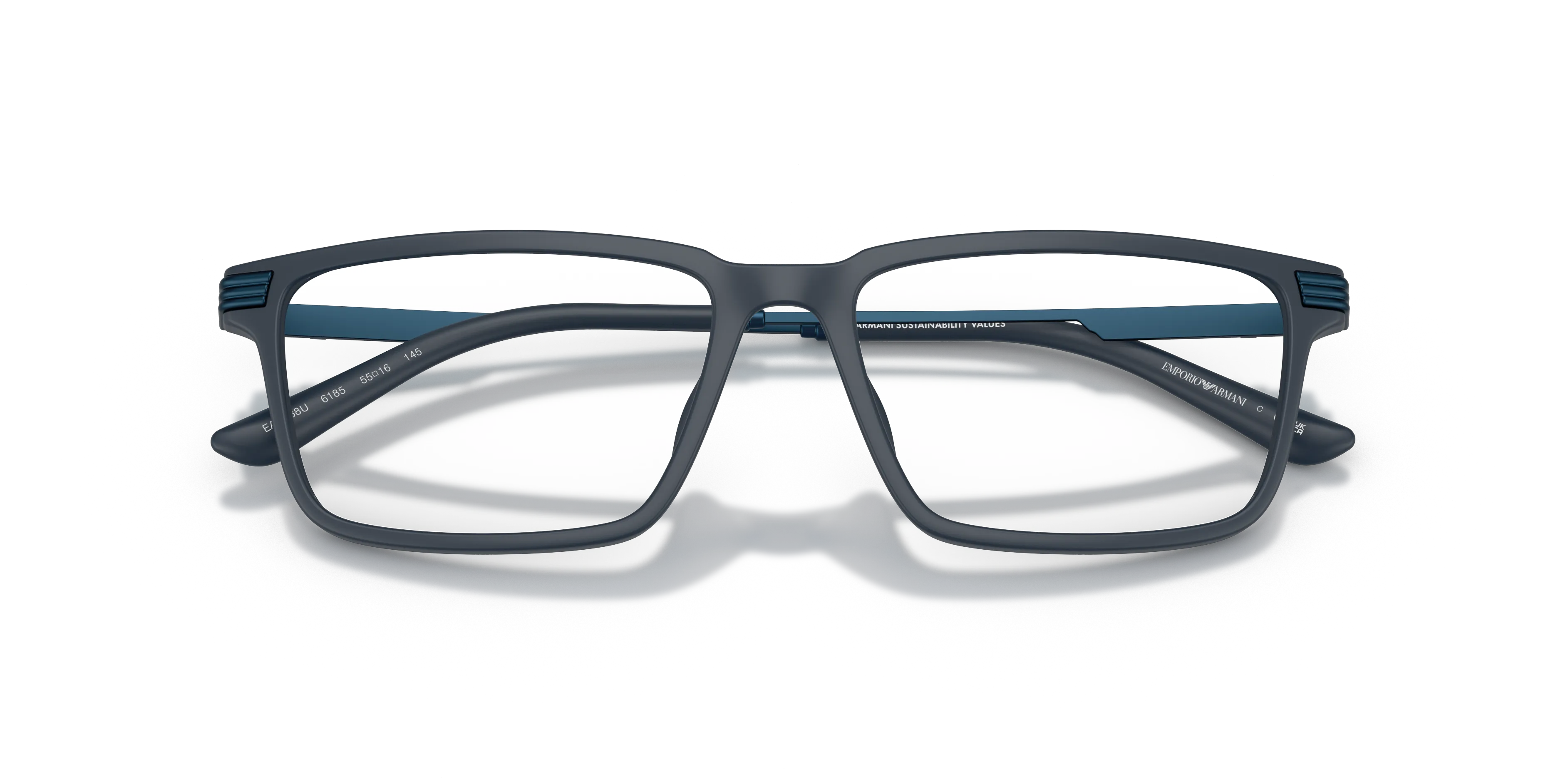 Emporio Armani EA3268U 6185 Montature da vista Iniettato Blu Squadrata Normale - immagine 2