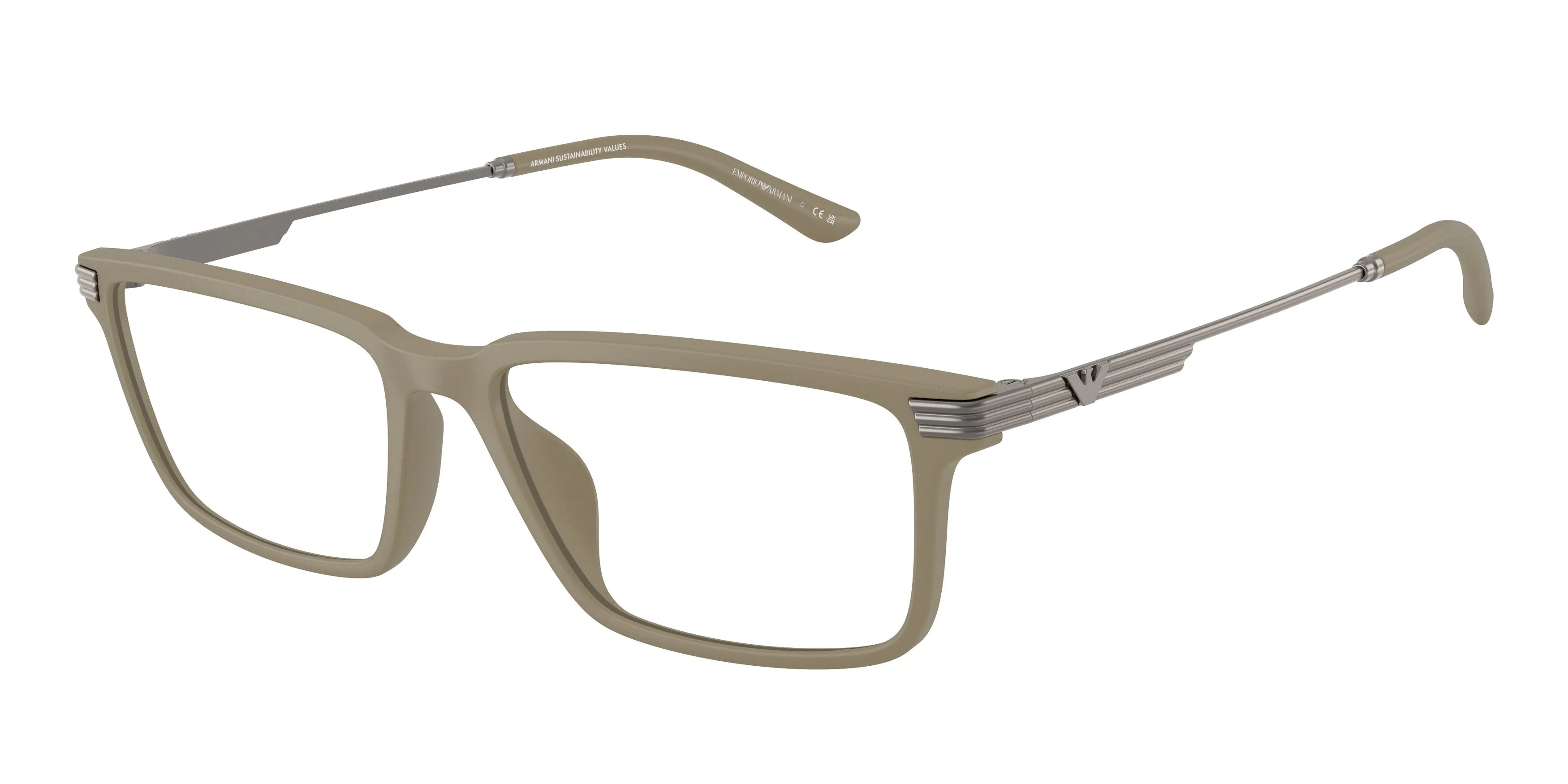 Emporio Armani EA3268U 5437 Montature da vista Iniettato Marrone Squadrata Normale - immagine 1