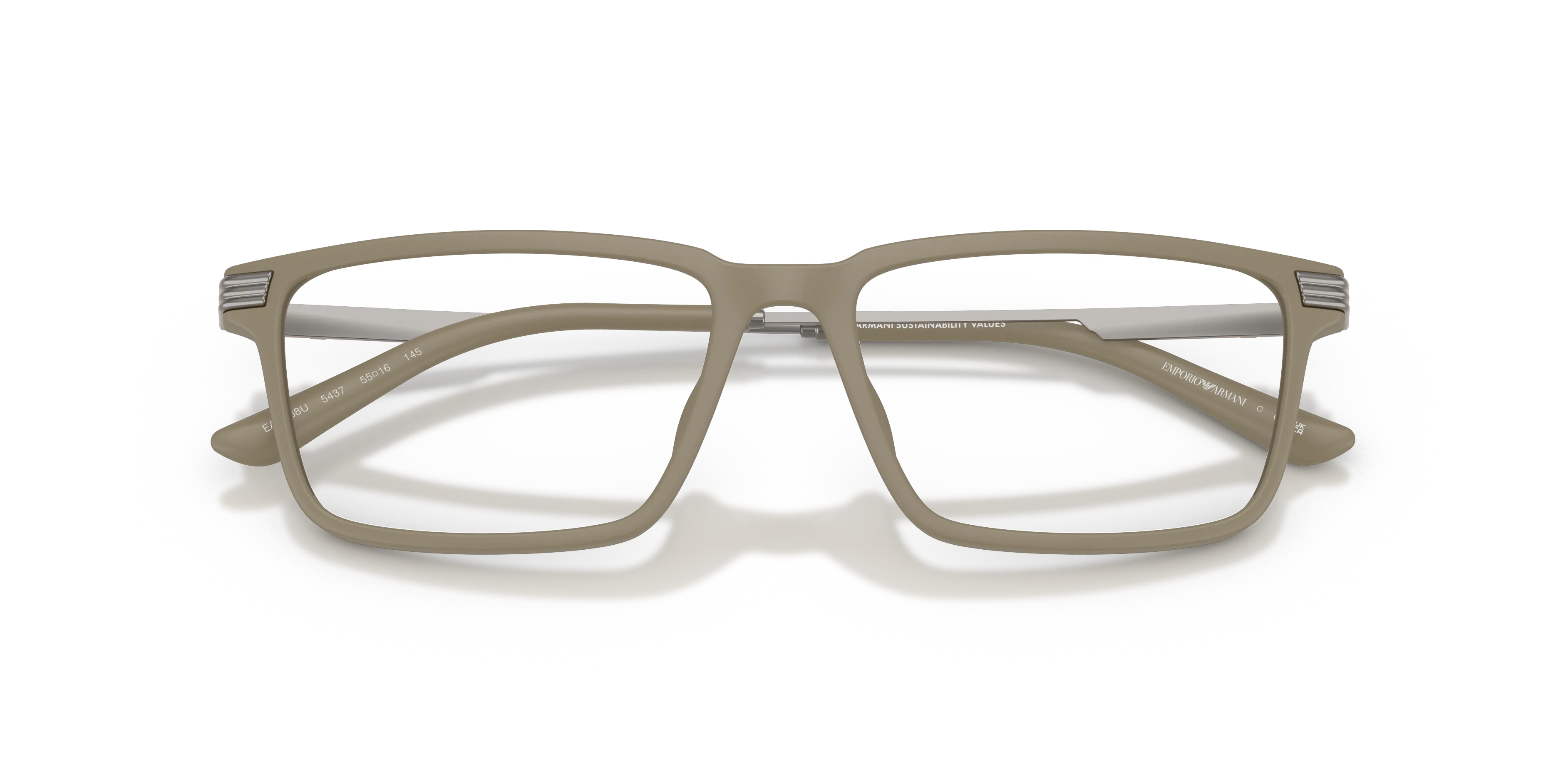 Emporio Armani EA3268U 5437 Montature da vista Iniettato Marrone Squadrata Normale - immagine 2