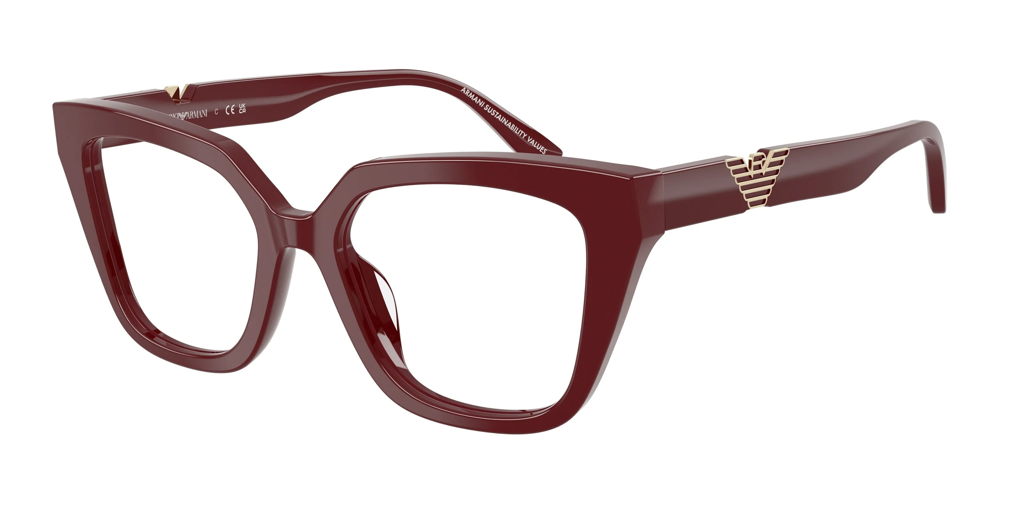 Emporio Armani EA3267U 6323 Montature da vista Acetato Rosso Cat Eye Normale - immagine 1