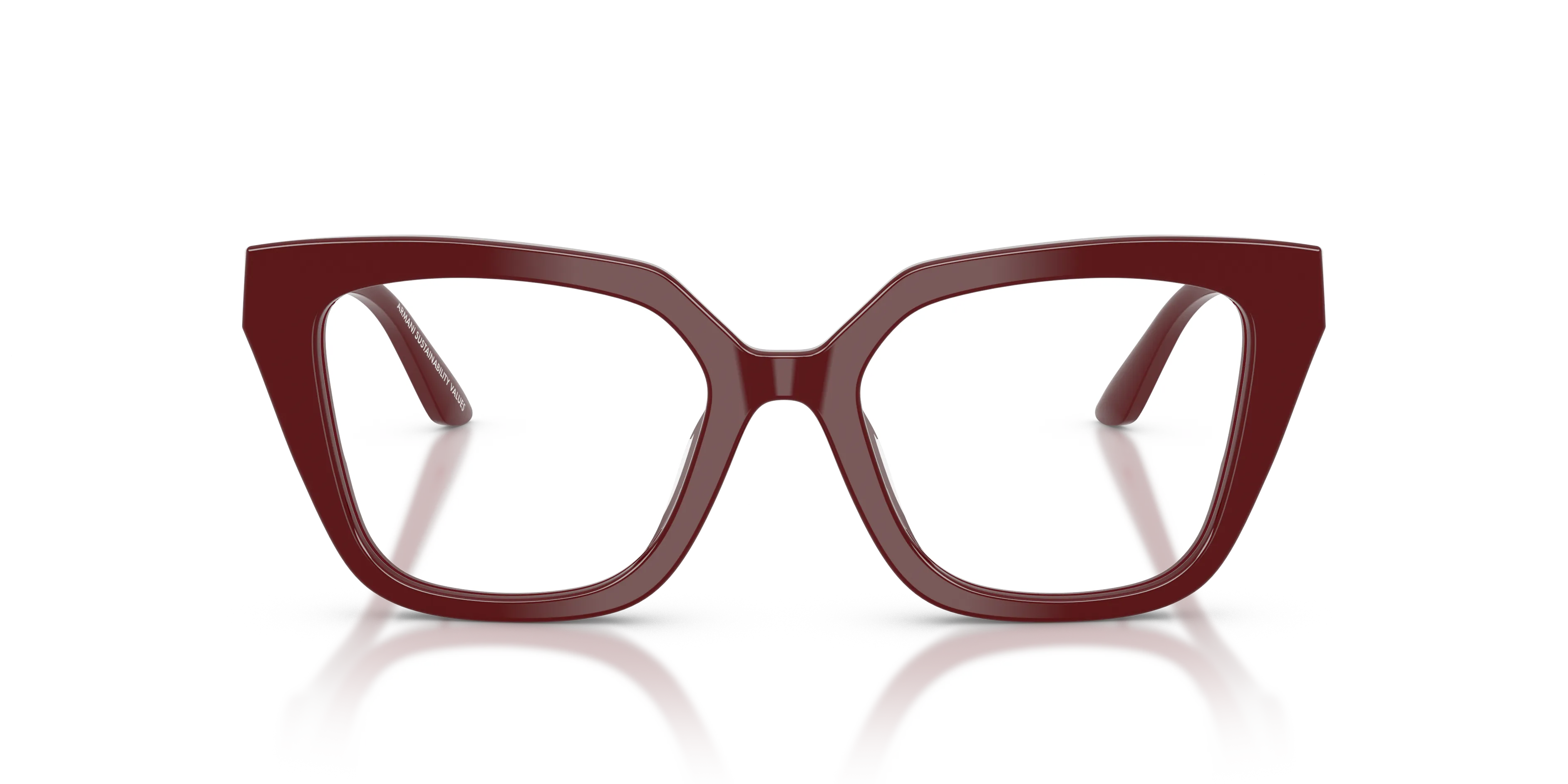 Emporio Armani EA3267U 6323 Montature da vista Acetato Rosso Cat Eye Normale - immagine 3