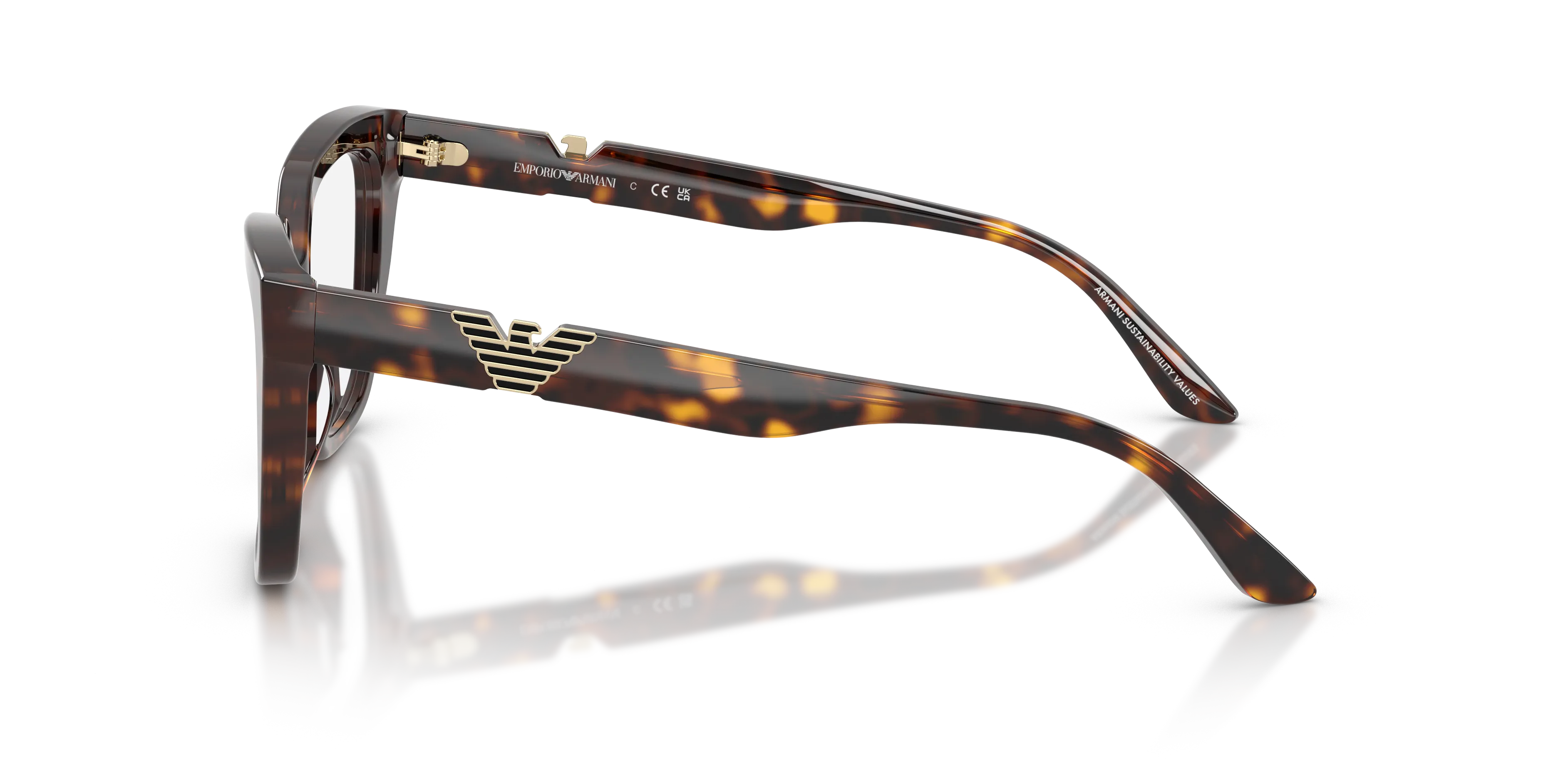 Emporio Armani EA3267U 5026 Montature da vista Acetato Tartaruga Cat Eye Normale - immagine 4