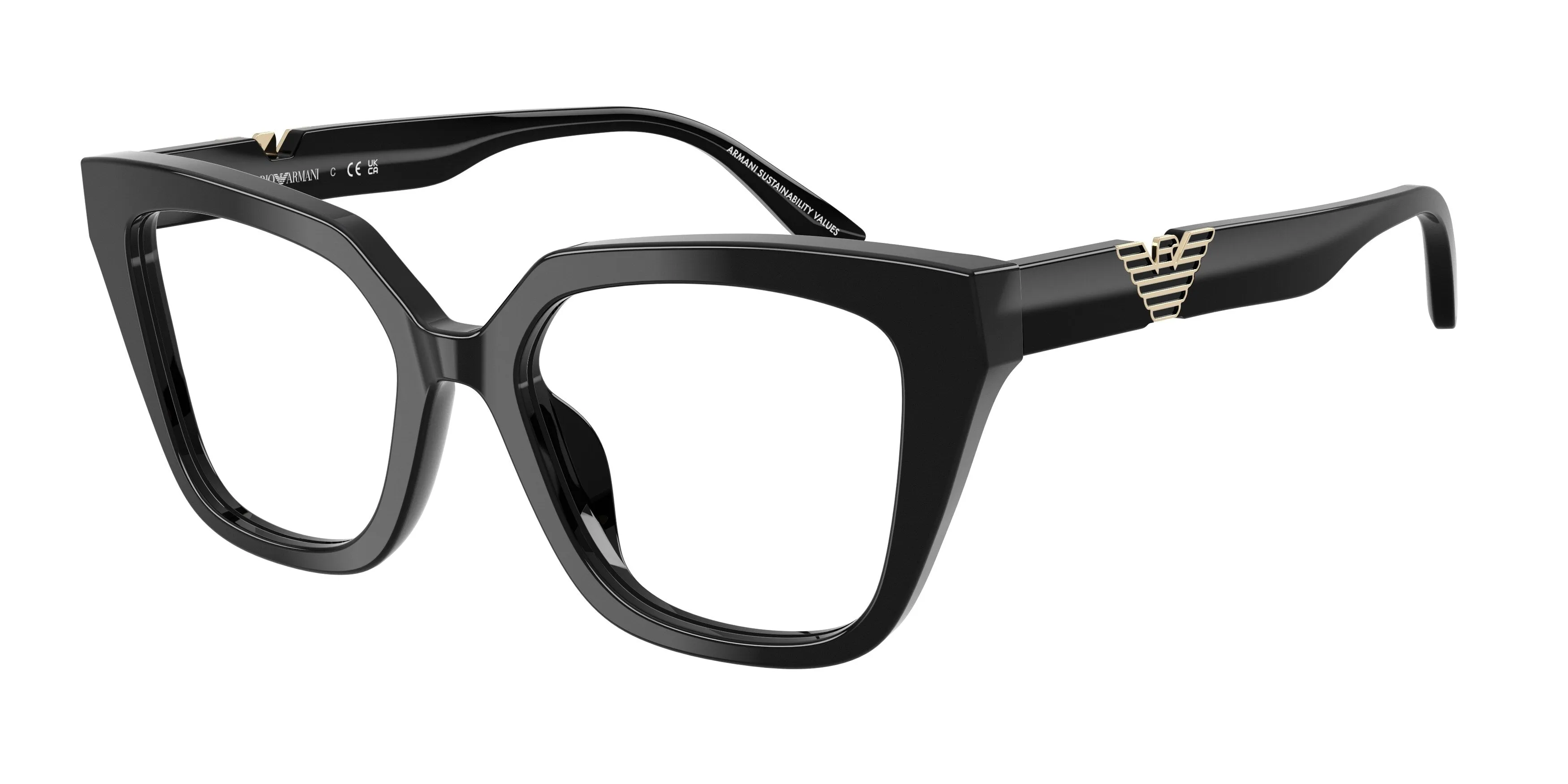 Emporio Armani EA3267U 5017 Montature da vista Acetato Nero Cat Eye Normale - immagine 1