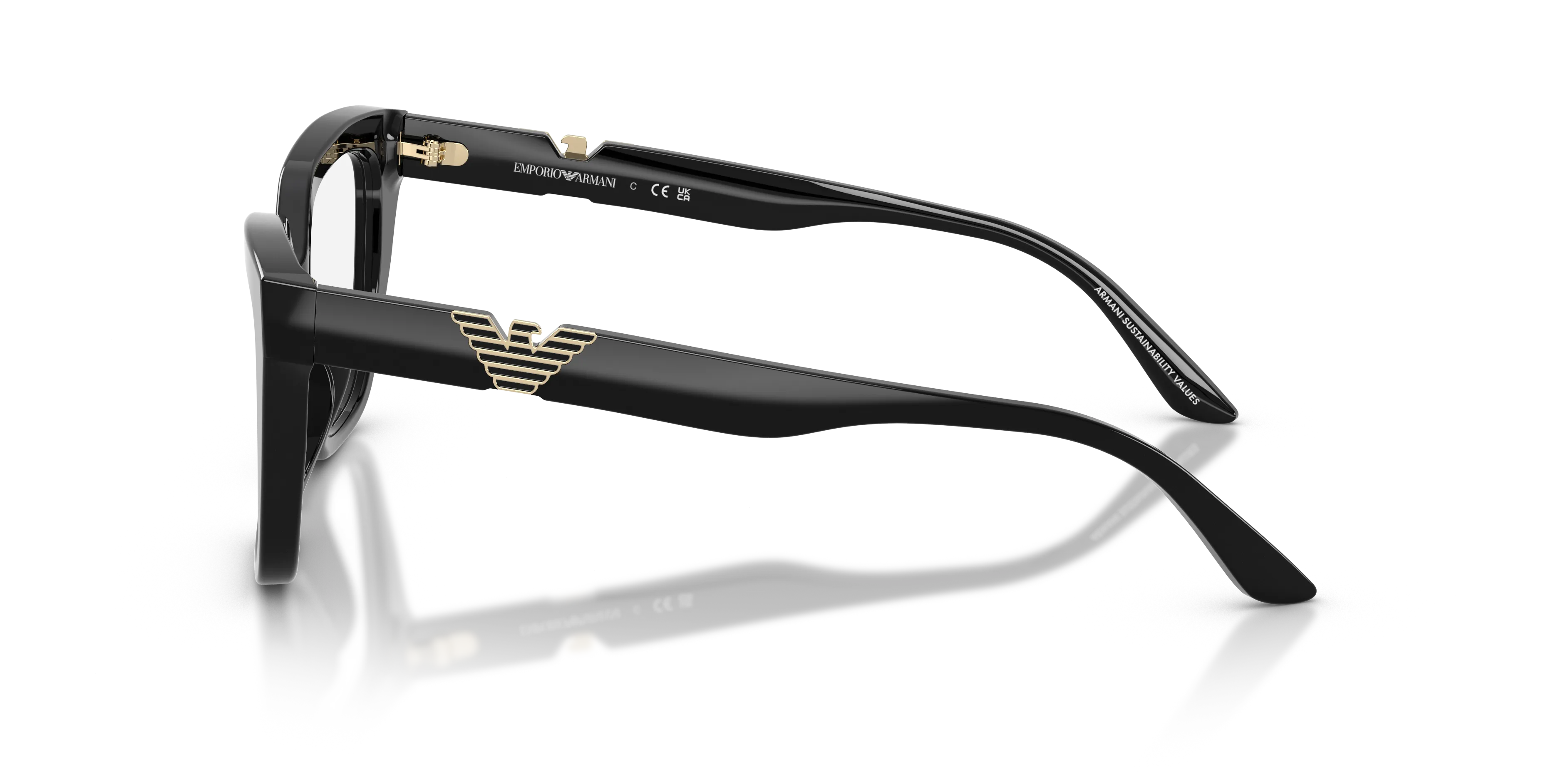 Emporio Armani EA3267U 5017 Montature da vista Acetato Nero Cat Eye Normale - immagine 4