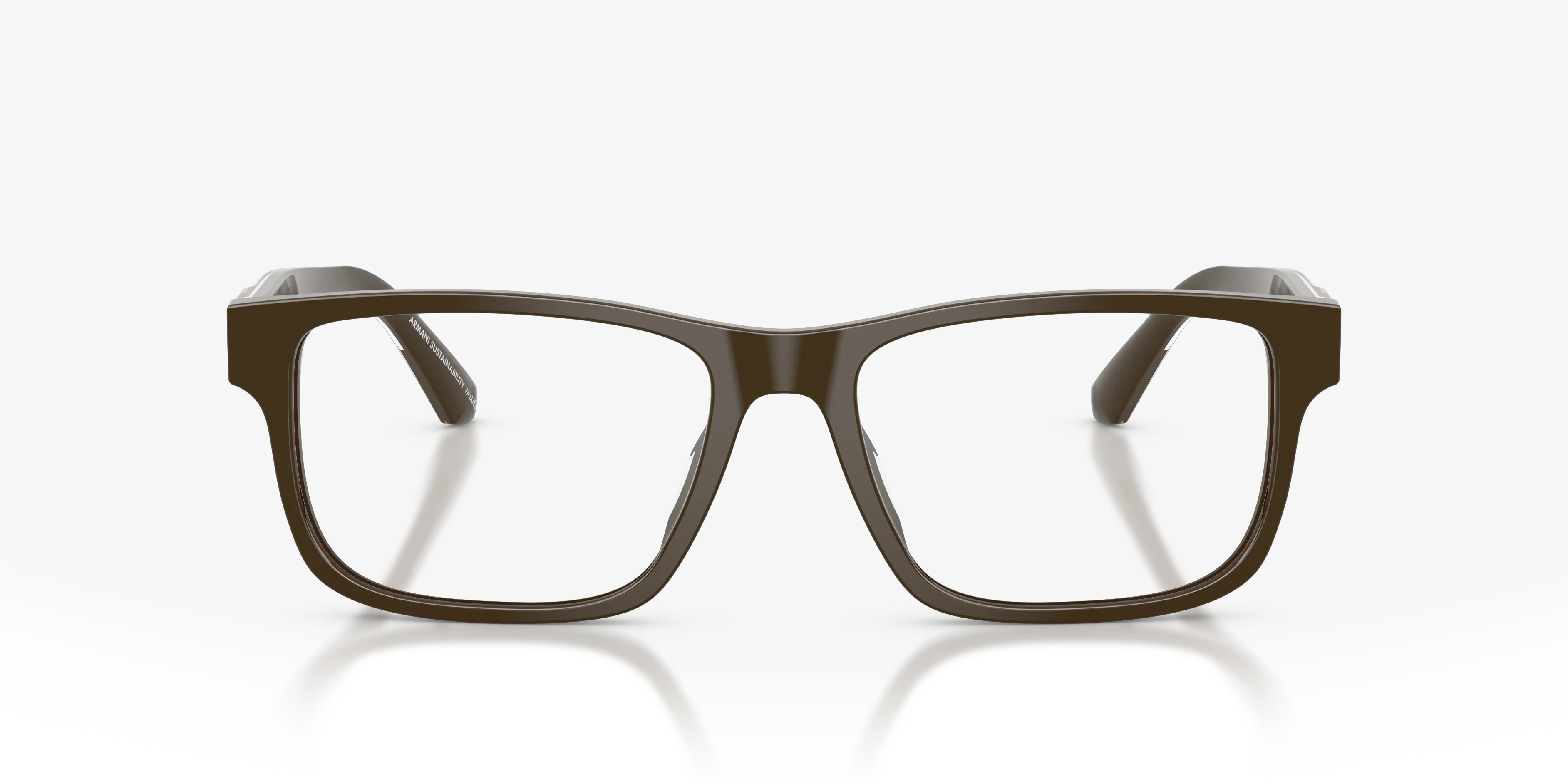 Emporio Armani EA3265U 6307 Montature da vista Acetato Marrone Squadrata Normale - immagine 3