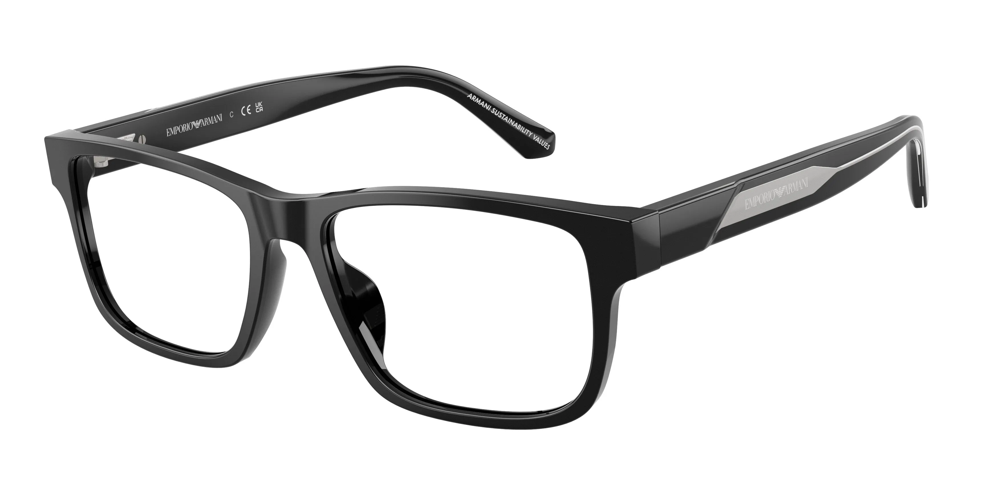 Emporio Armani EA3265U 5017 Montature da vista Acetato Nero Squadrata Normale - immagine 1