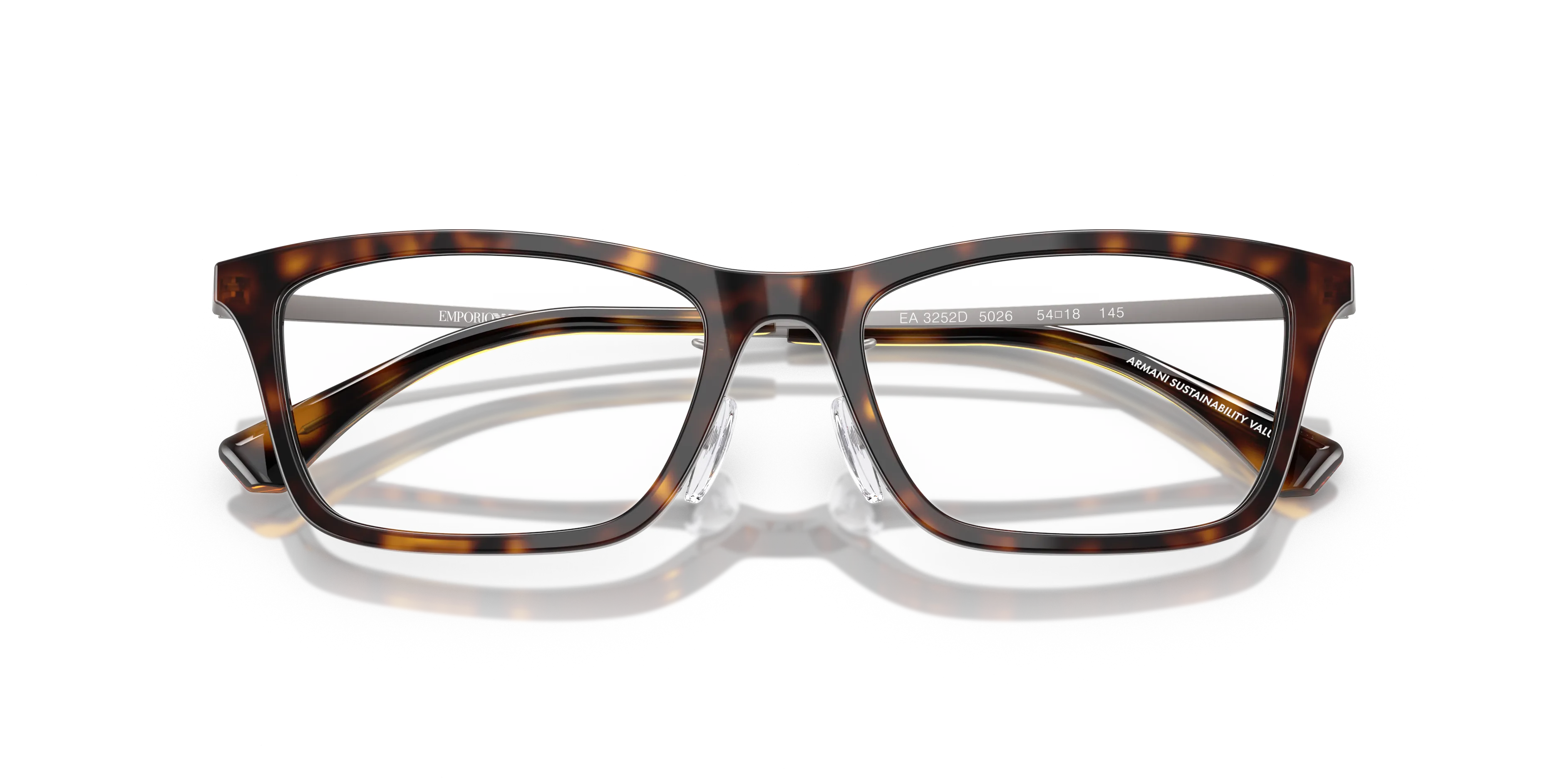 Emporio Armani EA3252D 5026 Montature da vista Acetato Tartaruga Squadrata Normale - immagine 2