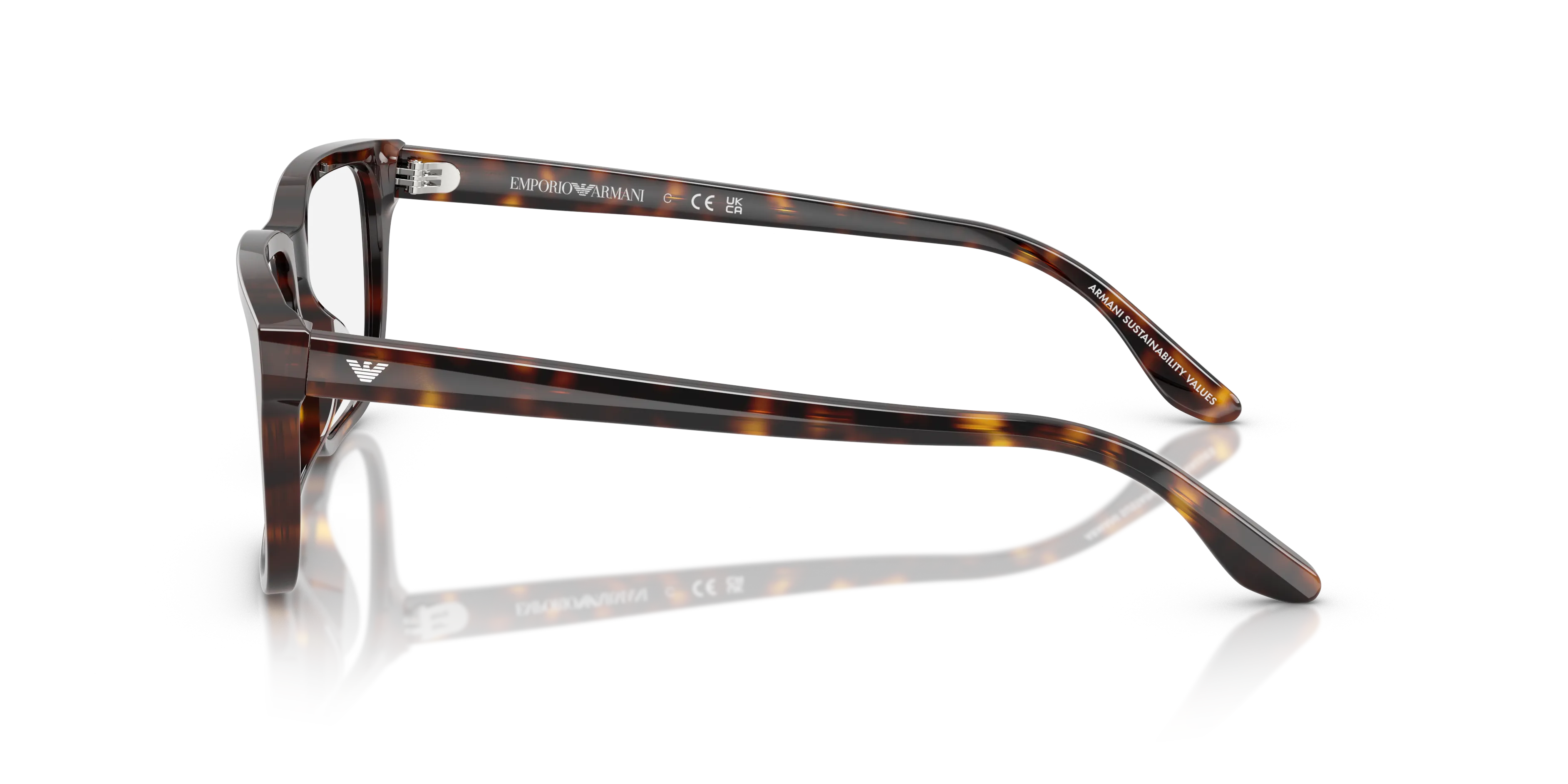 Emporio Armani EA3250U 5026 Montature da vista Acetato Tartaruga Squadrata Normale - immagine 4