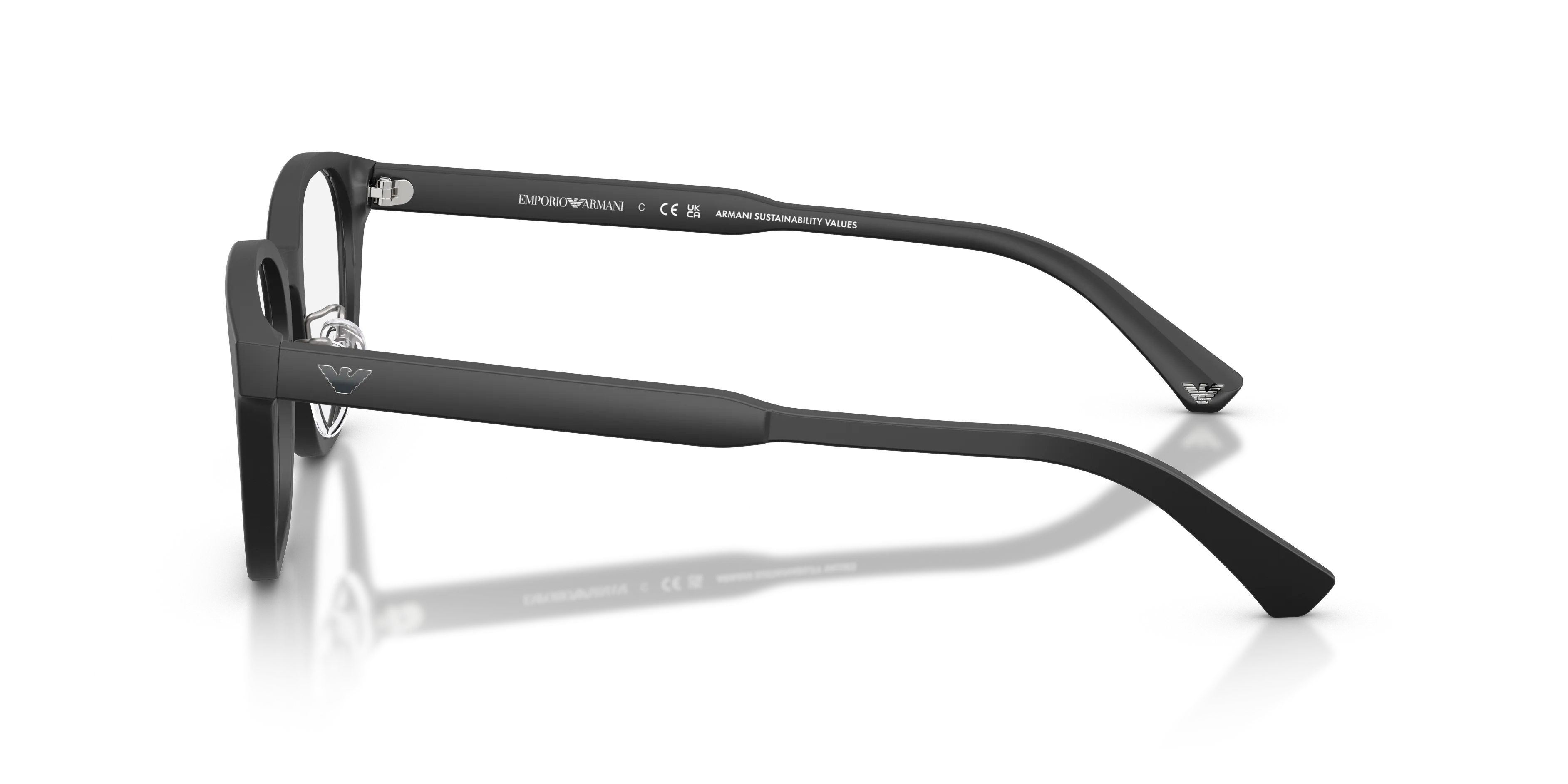 Emporio Armani EA3216D 5001 Montature da vista Acetato Nero Pantos Normale - immagine 4