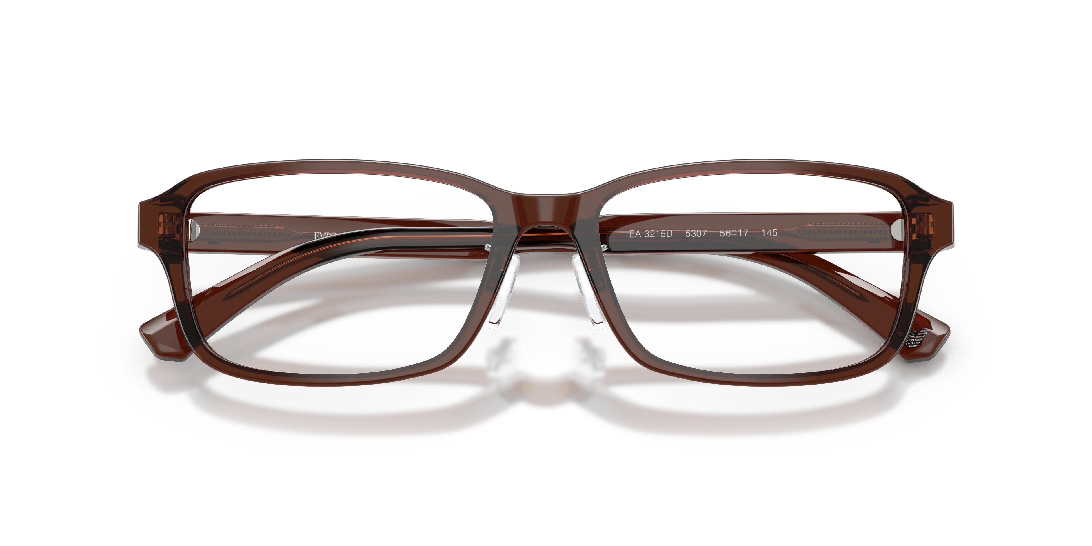 Emporio Armani EA3215D 5307 Montature da vista Acetato Marrone Pillow Normale - immagine 2