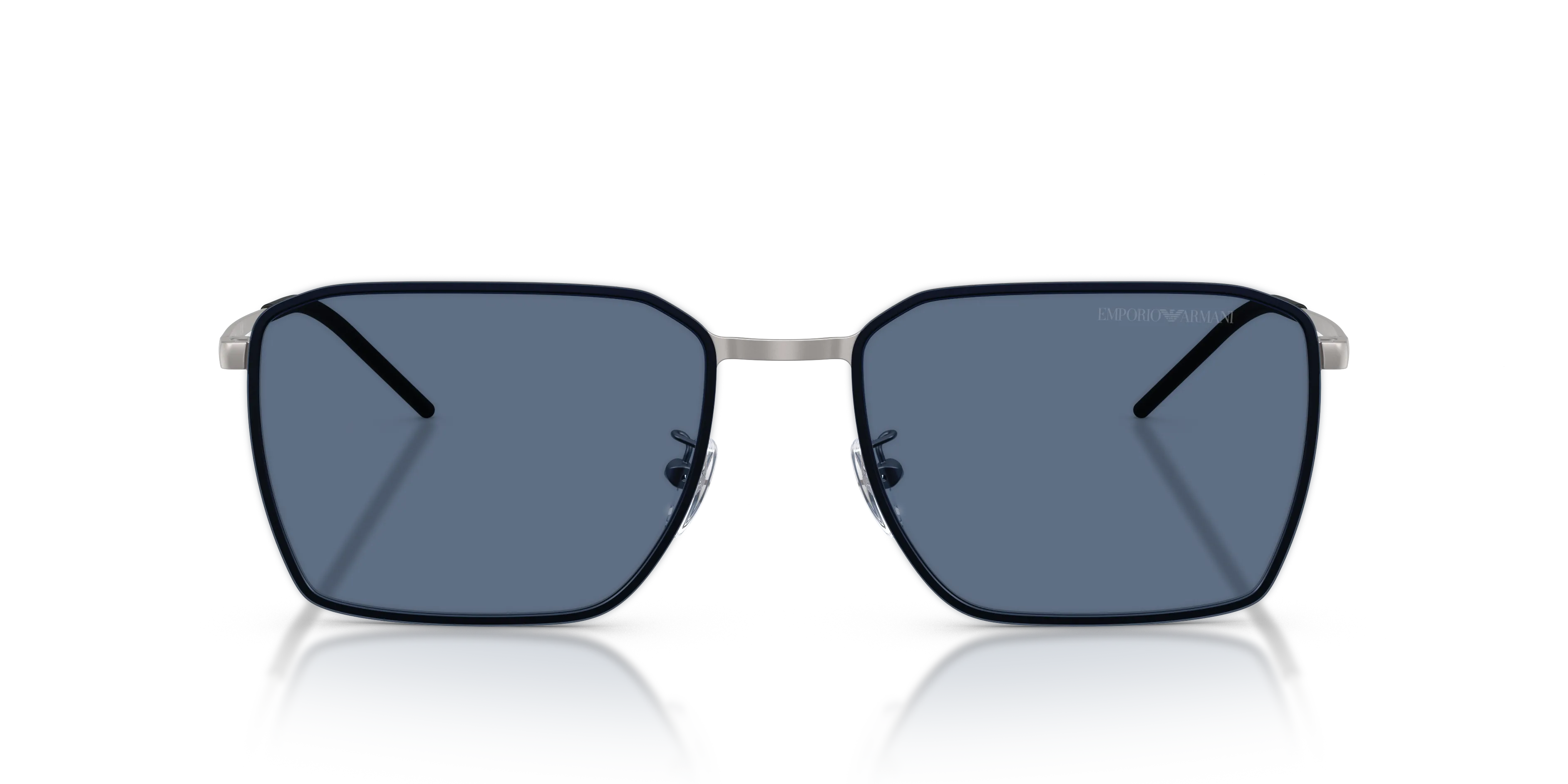 Emporio Armani EA2172D 300380 Occhiali da sole Metallo Grigio Blu Squadrata Normale - immagine 3