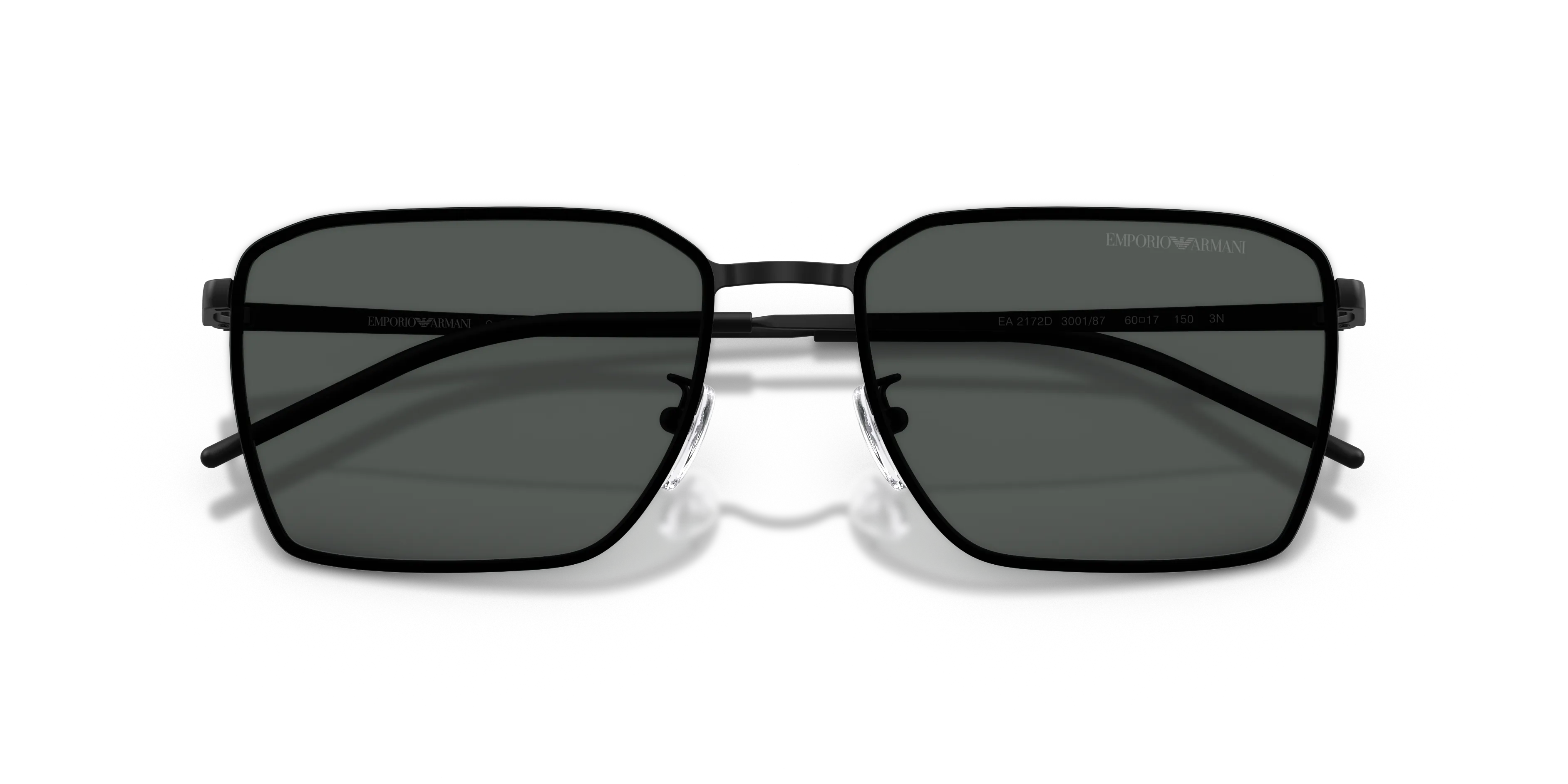 Emporio Armani EA2172D 300187 Occhiali da sole Metallo Nero Grigio Squadrata Normale - immagine 2