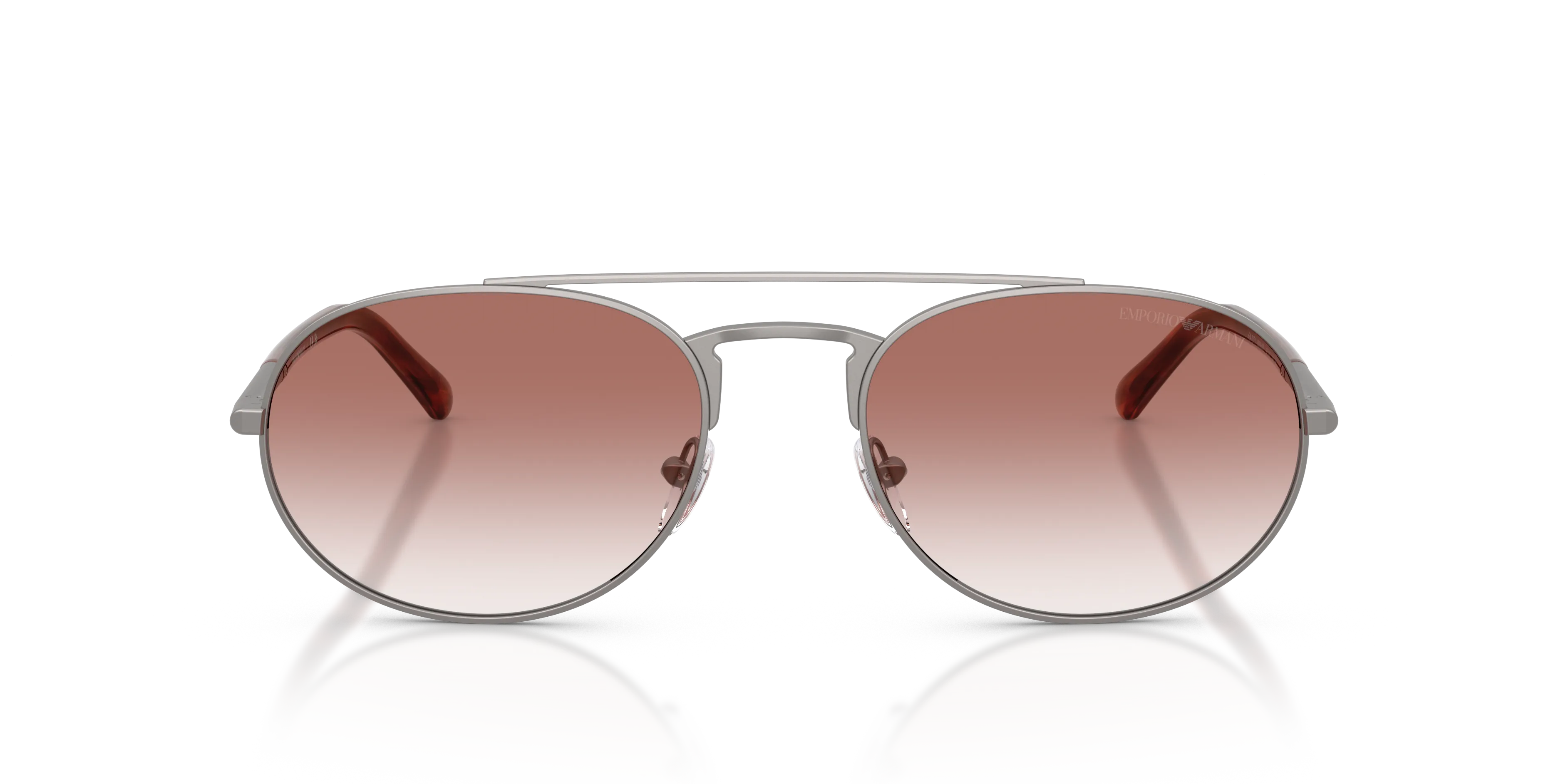 Emporio Armani EA2171 30038D Occhiali da sole Metallo Grigio Rosa Pilot Normale Sfumato - immagine 3