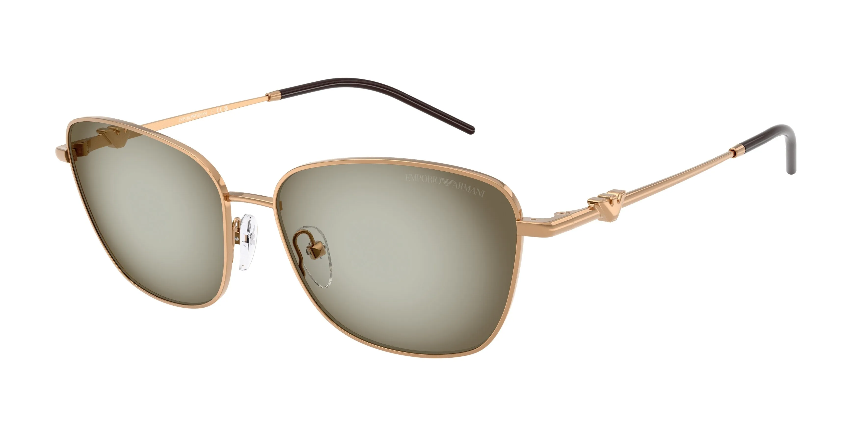 Emporio Armani EA2170 342713 Occhiali da sole Metallo Marrone Verde Geometrica Normale Sfumato - immagine 1