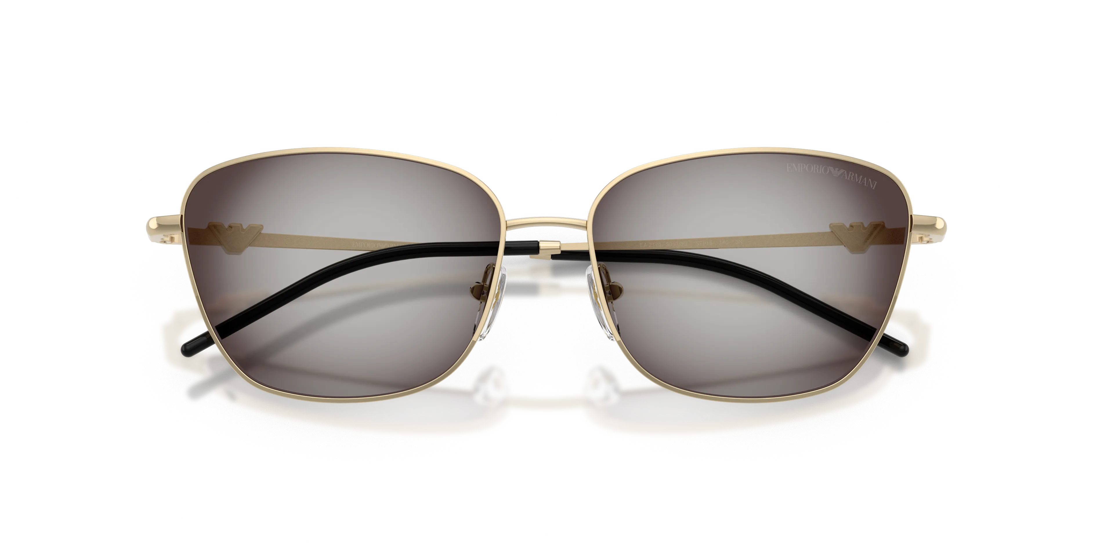 Emporio Armani EA2170 30138G Occhiali da sole Metallo Oro Grigio Geometrica Normale Sfumato - immagine 2