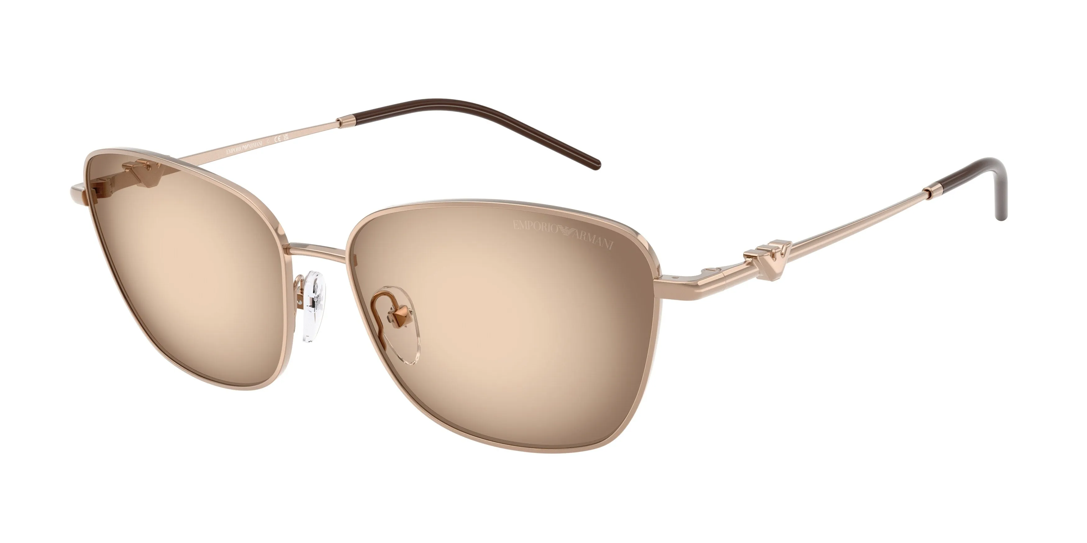 Emporio Armani EA2170 301113 Occhiali da sole Metallo Oro Marrone Geometrica Normale Sfumato - immagine 1