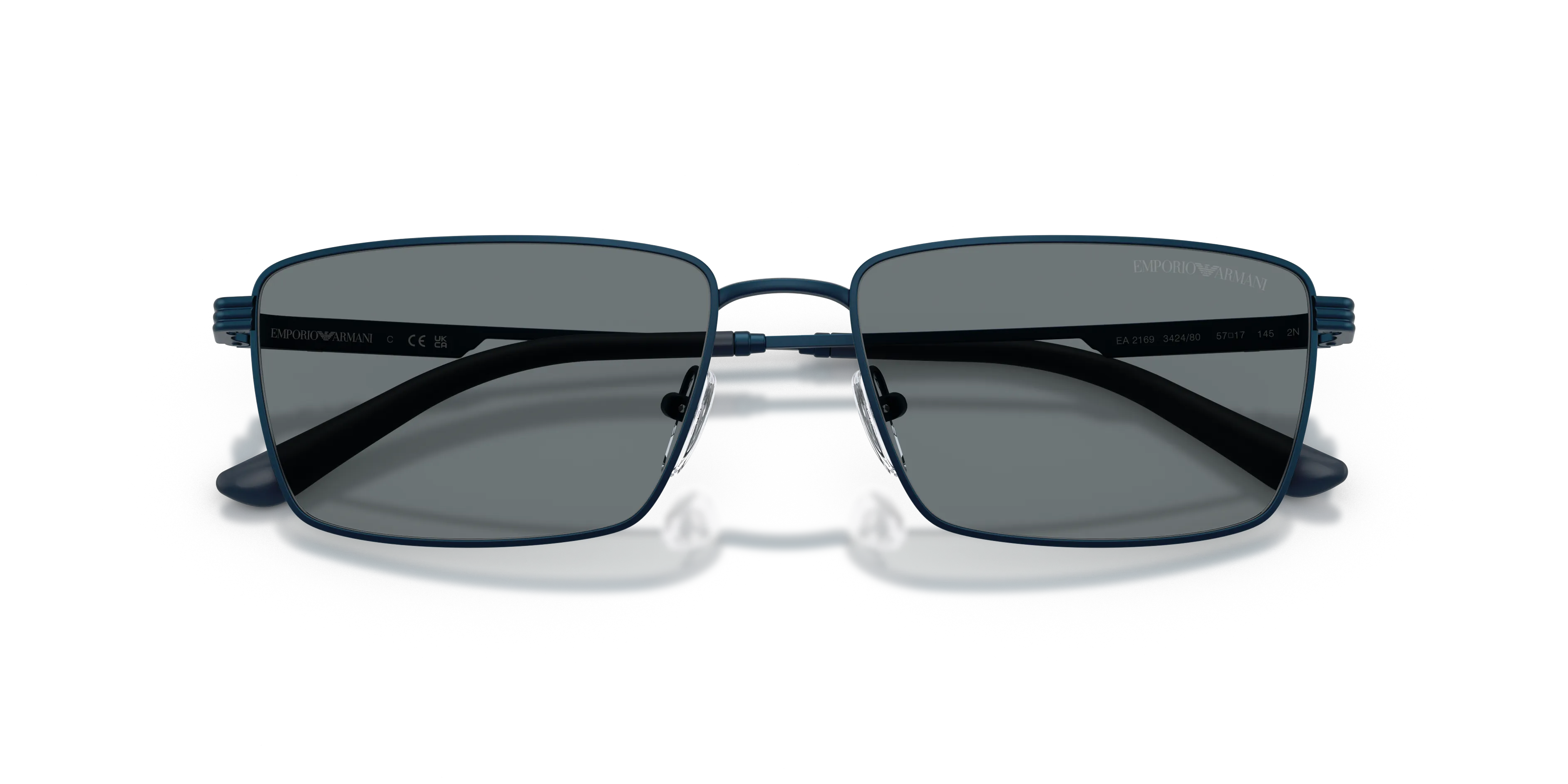 Emporio Armani EA2169 342480 Occhiali da sole Metallo Blu Blu Squadrata Normale - immagine 2