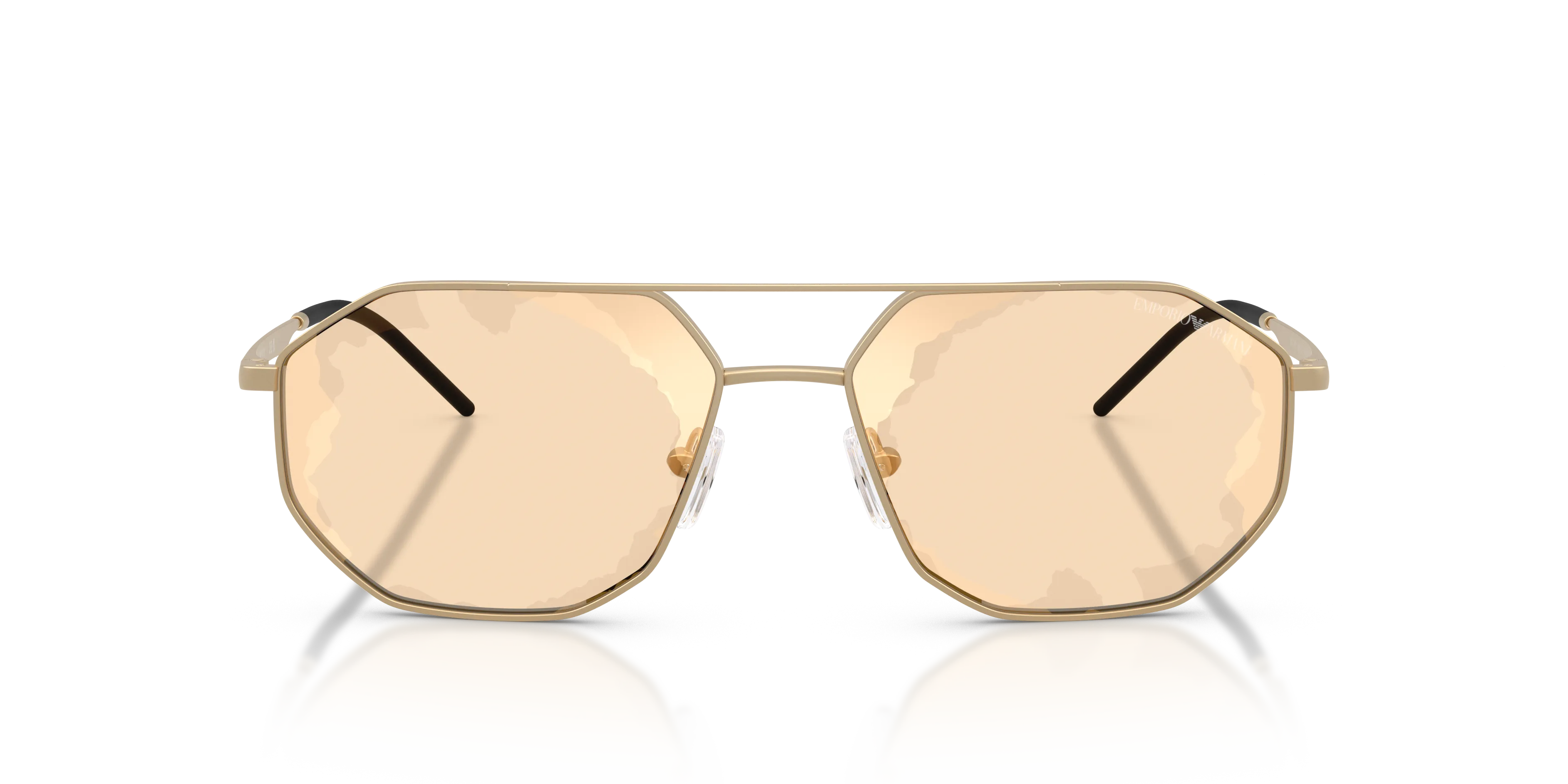 Emporio Armani EA2147 30027L Occhiali da sole Metallo Oro Marrone Geometrica Specchiate - immagine 3