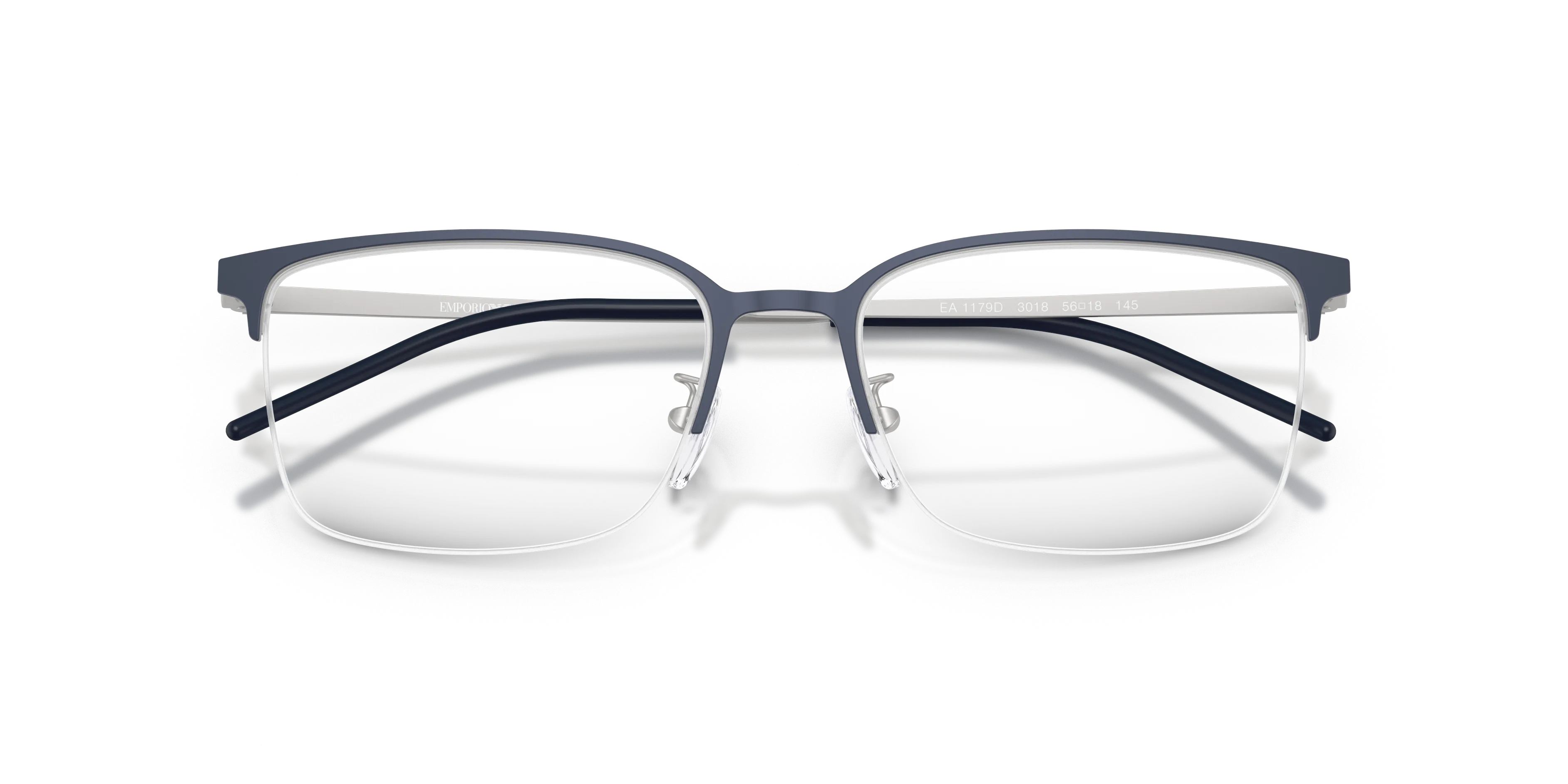 Emporio Armani EA1179D 3018 Montature da vista Metallo Blu Geometrica Normale - immagine 2