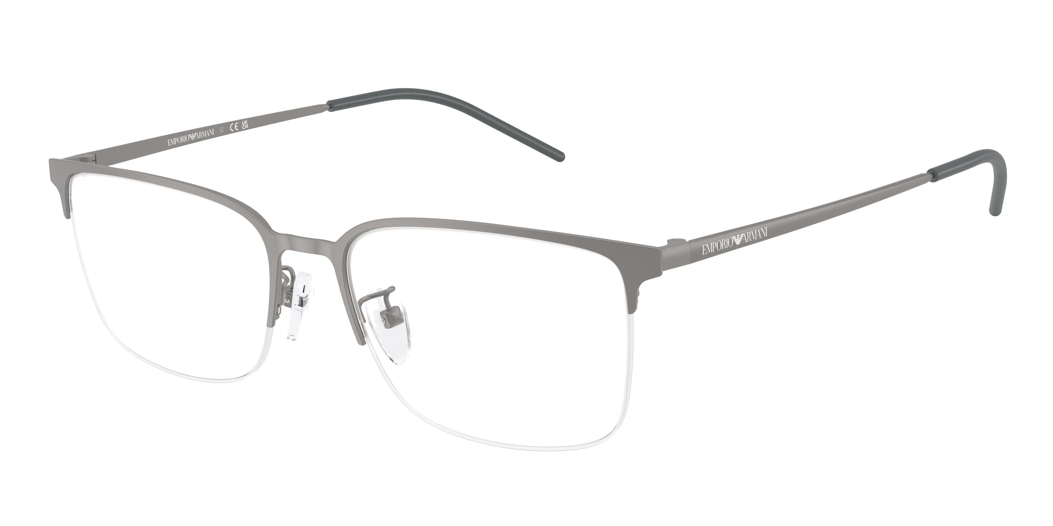 Emporio Armani EA1179D 3003 Montature da vista Metallo Grigio Geometrica Normale - immagine 1
