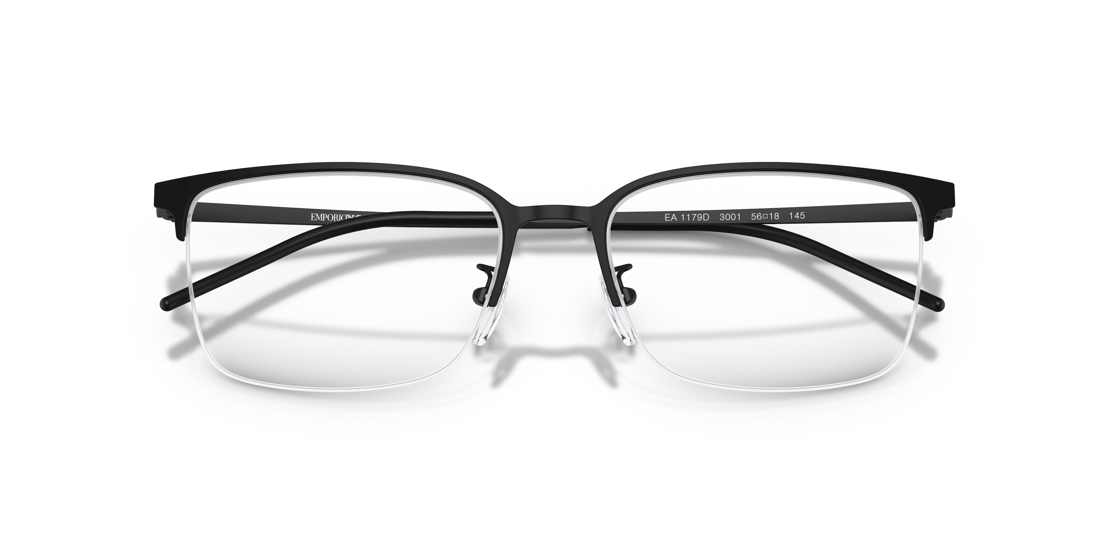 Emporio Armani EA1179D 3001 Montature da vista Metallo Nero Geometrica Normale - immagine 2
