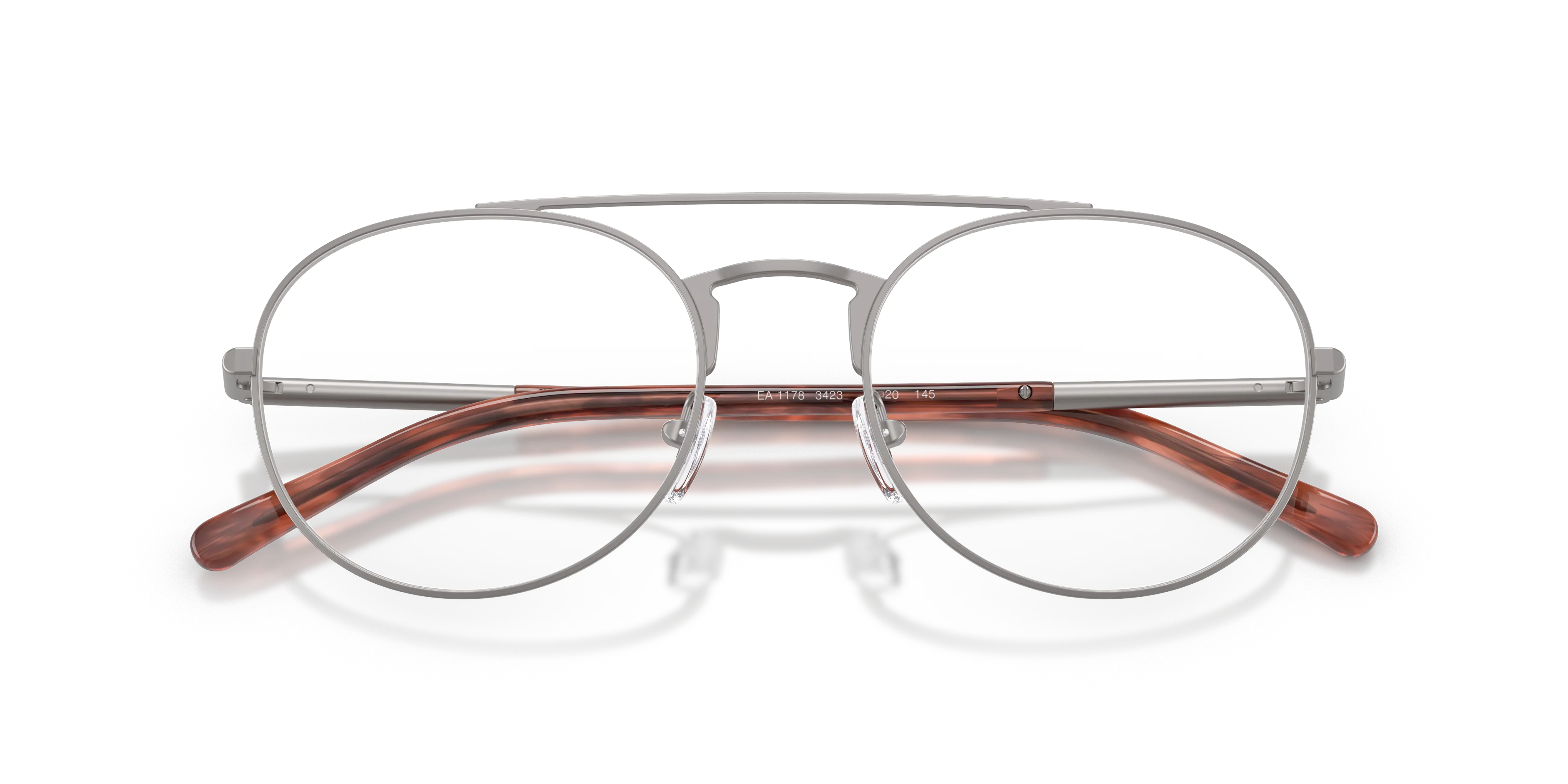 Emporio Armani EA1178 3423 Montature da vista Metallo Grigio Pilot Normale - immagine 2