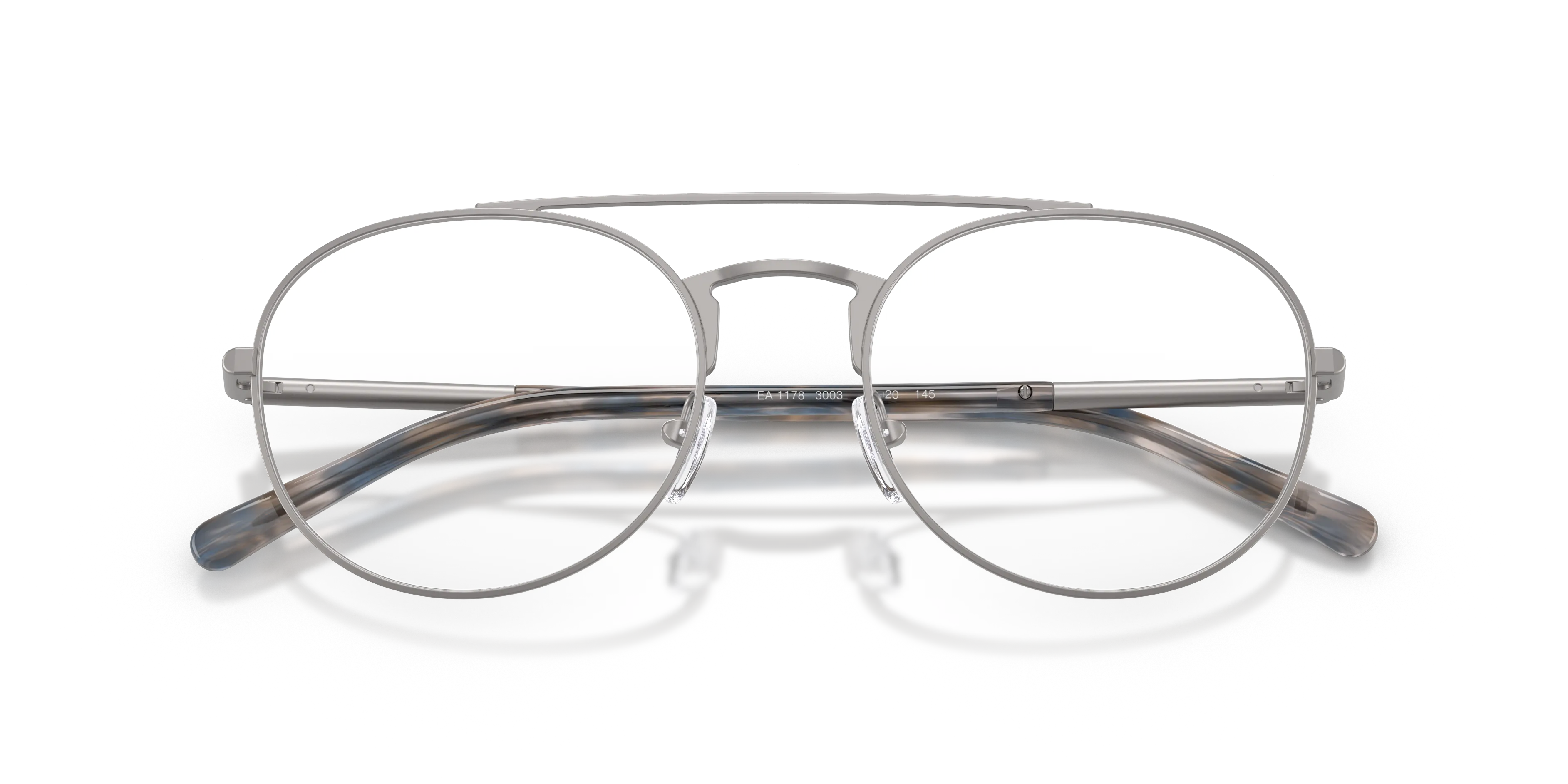 Emporio Armani EA1178 3003 Montature da vista Metallo Grigio Pilot Normale - immagine 2