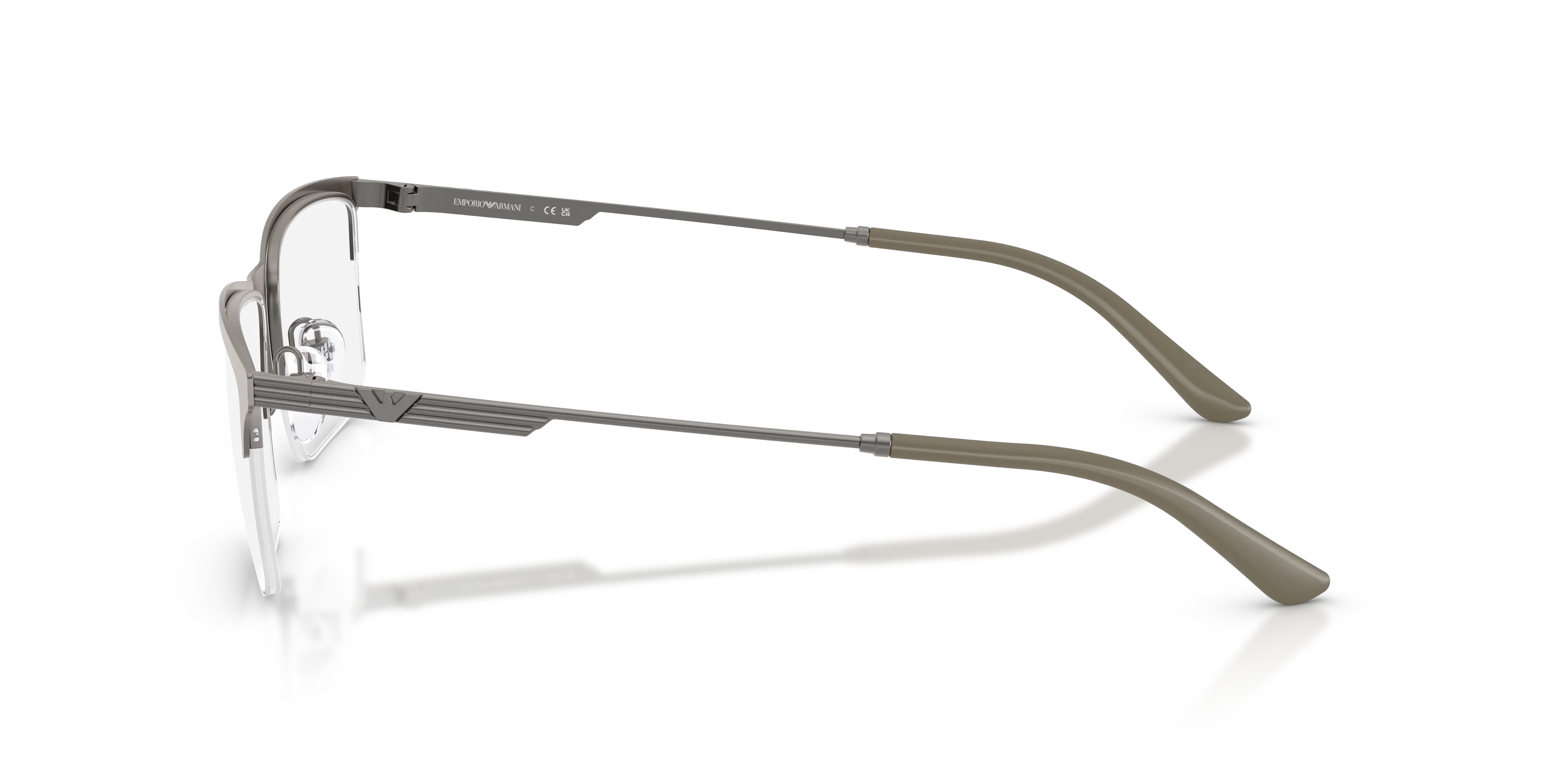 Emporio Armani EA1177 3425 Montature da vista Metallo Grigio Squadrata Normale - immagine 4
