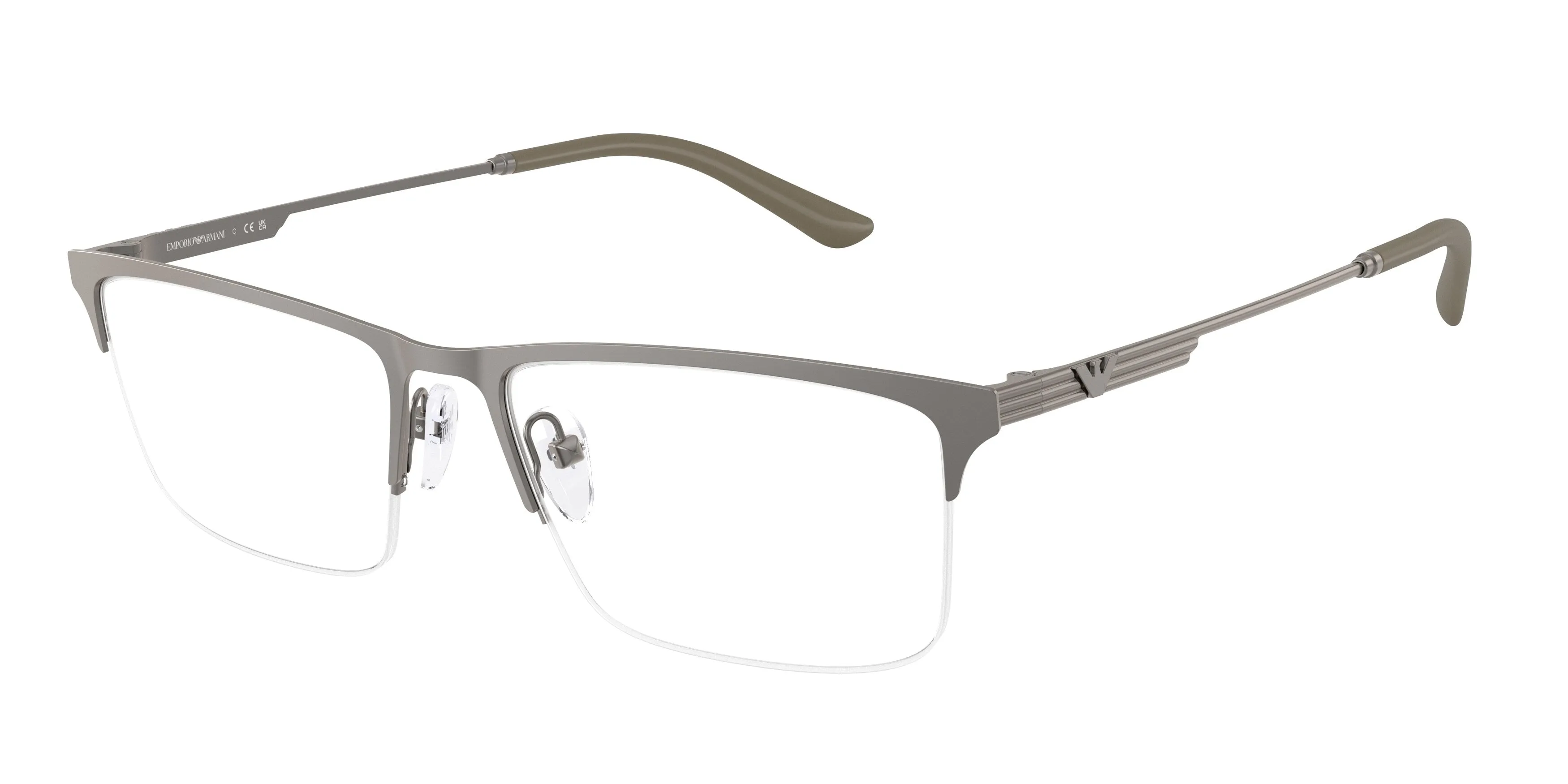 Emporio Armani EA1177 3425 Montature da vista Metallo Grigio Squadrata Normale - immagine 1
