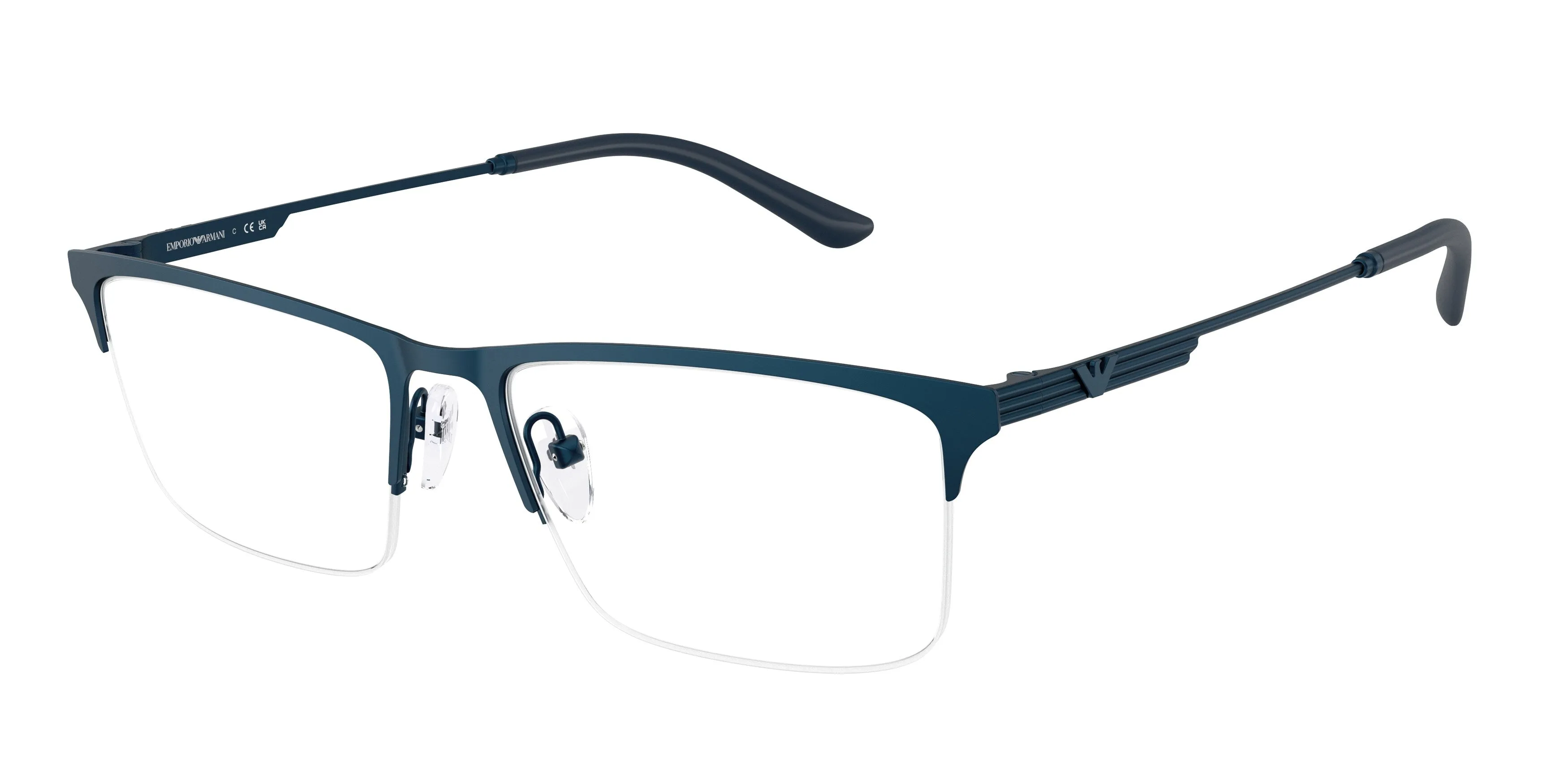 Emporio Armani EA1177 3424 Montature da vista Metallo Blu Squadrata Normale - immagine 1