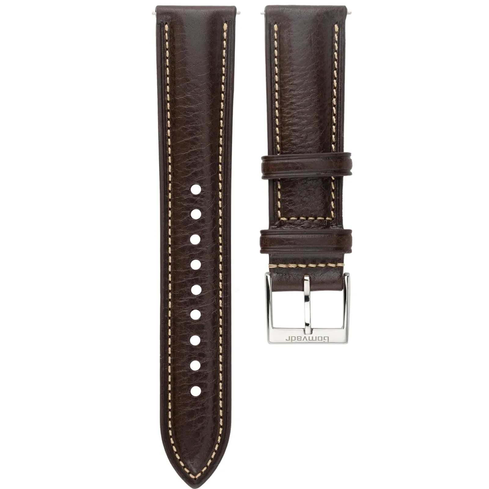 Gomvadr Cinturino in pelle per orologio con pelle conciata al vegetale, 20 mm, 16 18 19 20 XL 21 22 XXL Cinturini di ricambio a sgancio rapido, 21mm, Pelle, Nessuna pietra preziosa - immagine 2