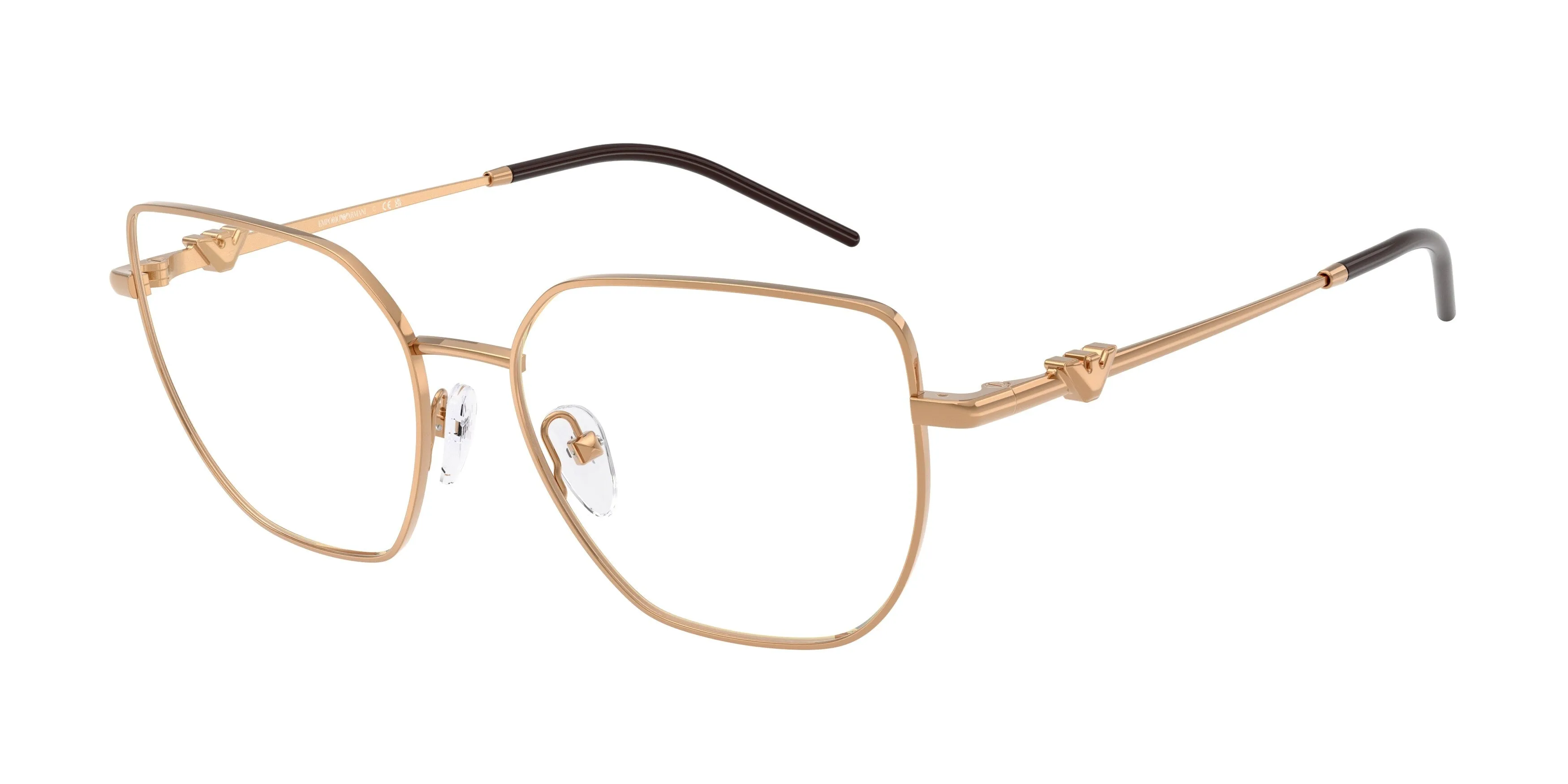 Emporio Armani EA1176 3427 Montature da vista Metallo Marrone Geometrica Normale - immagine 1