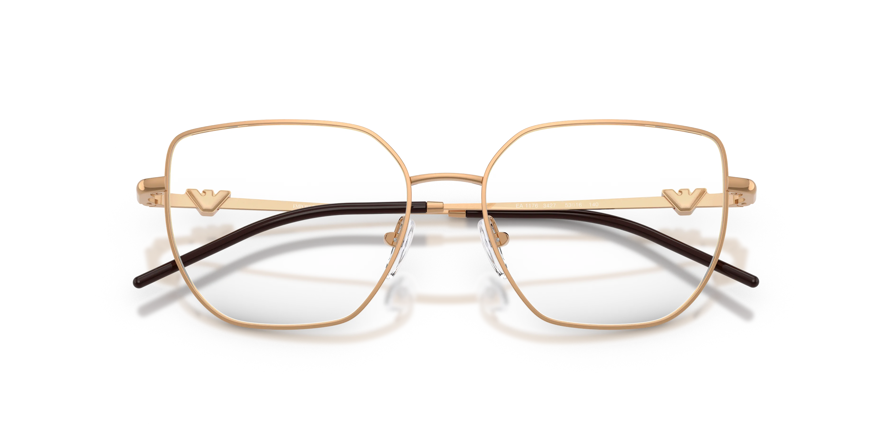 Emporio Armani EA1176 3427 Montature da vista Metallo Marrone Geometrica Normale - immagine 2