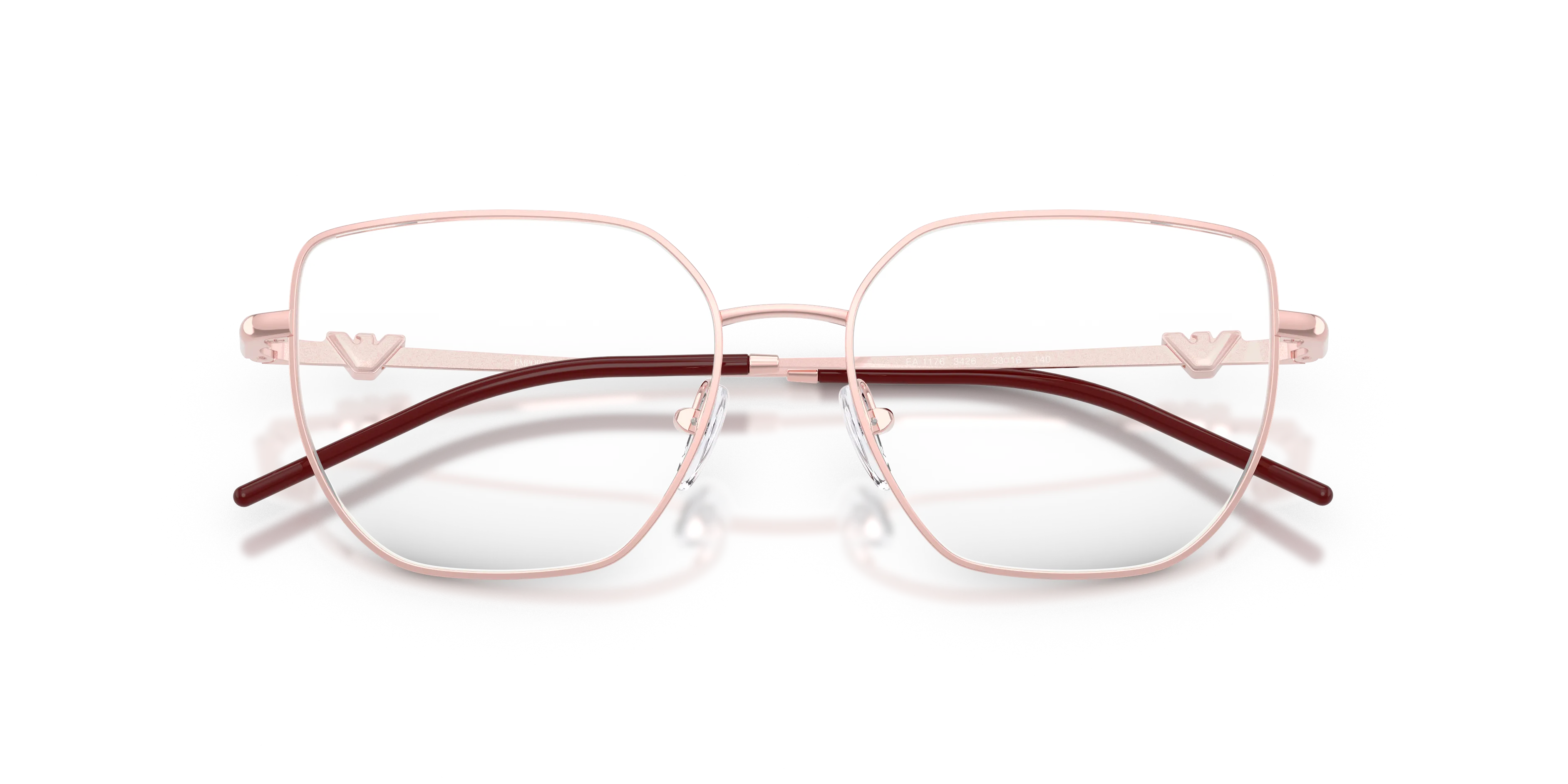 Emporio Armani EA1176 3426 Montature da vista Metallo Rosa Geometrica Normale - immagine 2